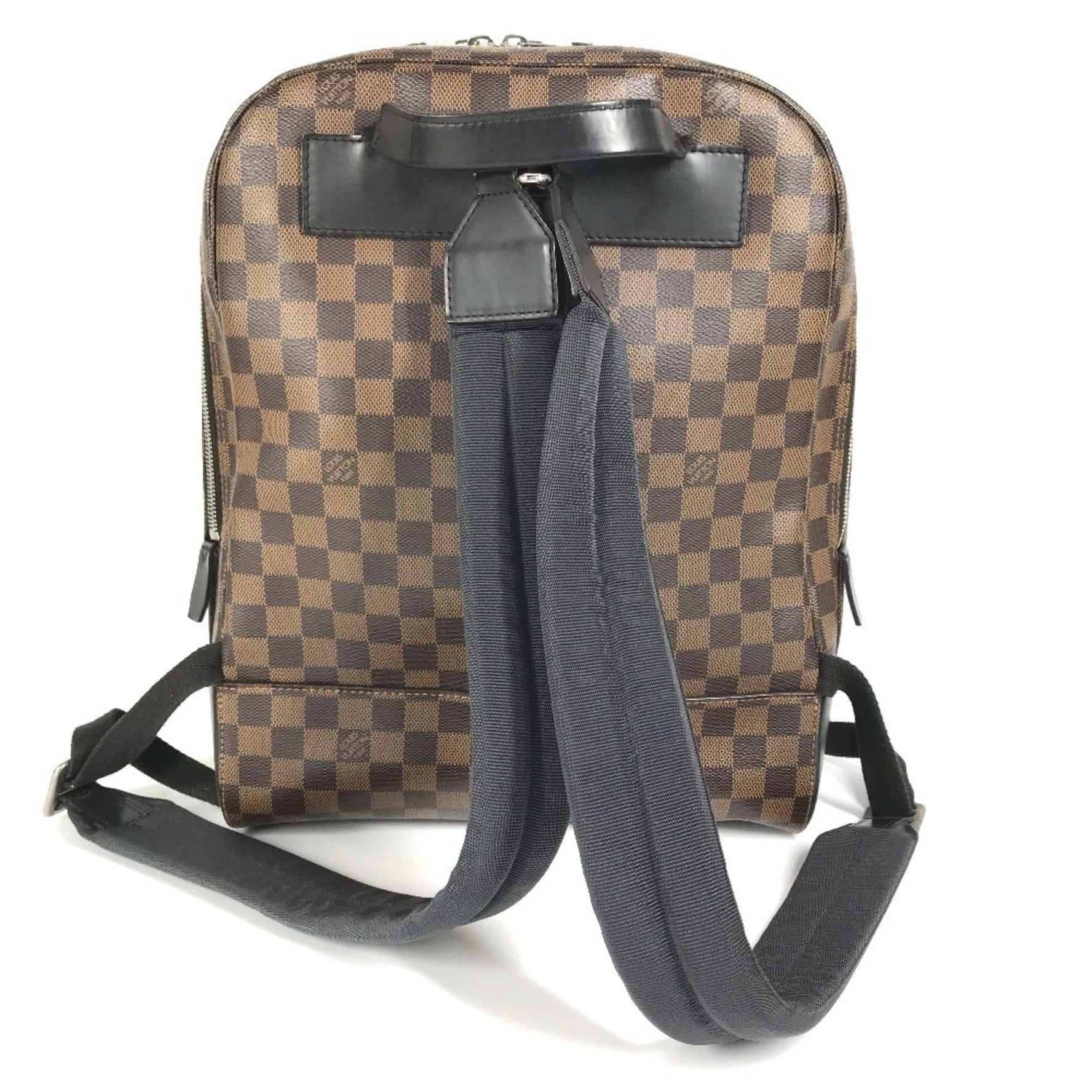 LOUIS VUITTON Damier Jake Backpack, Canvas, Unisex, Black/Brown