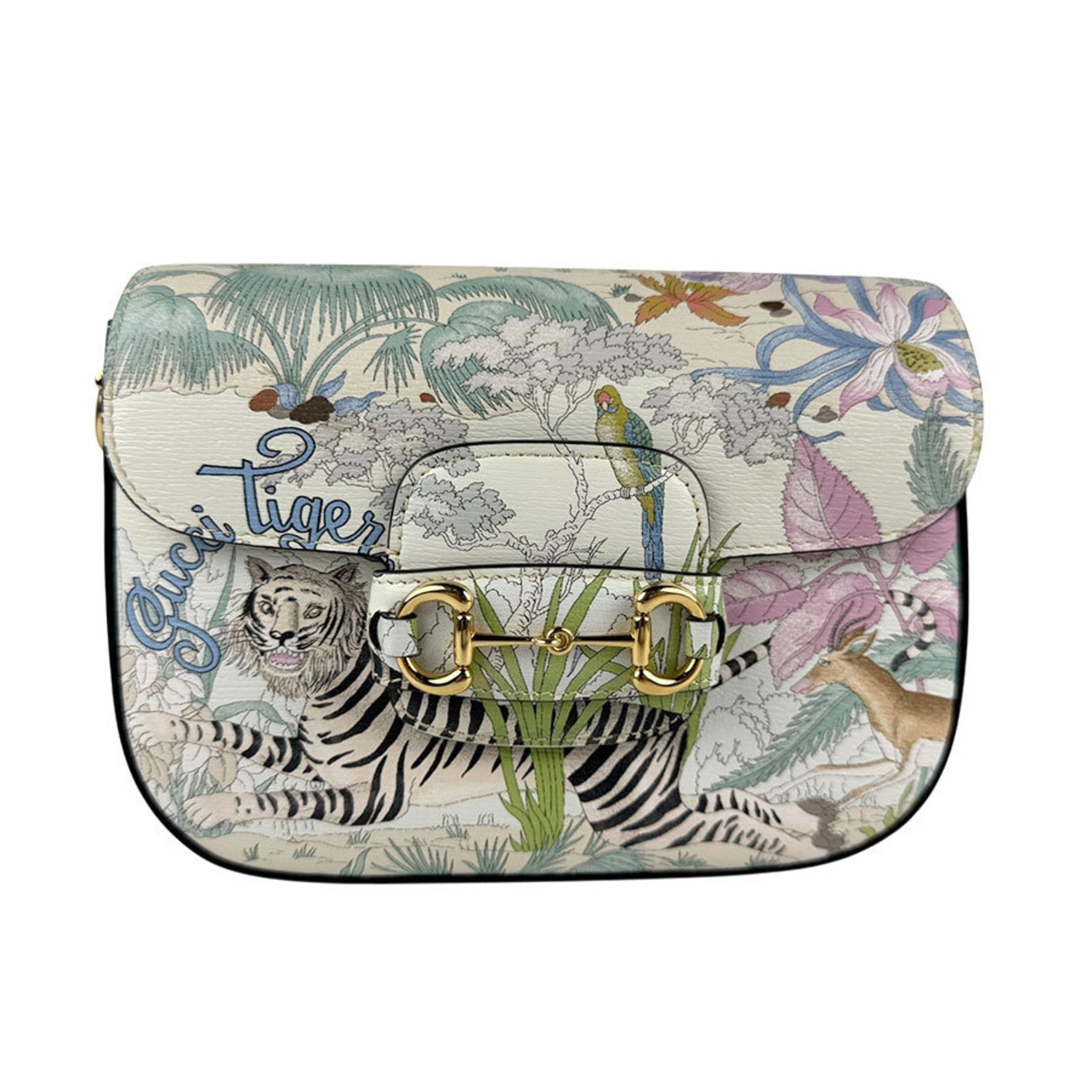 Gucci Horsebit Leather Shoulder Bag, Multicolor