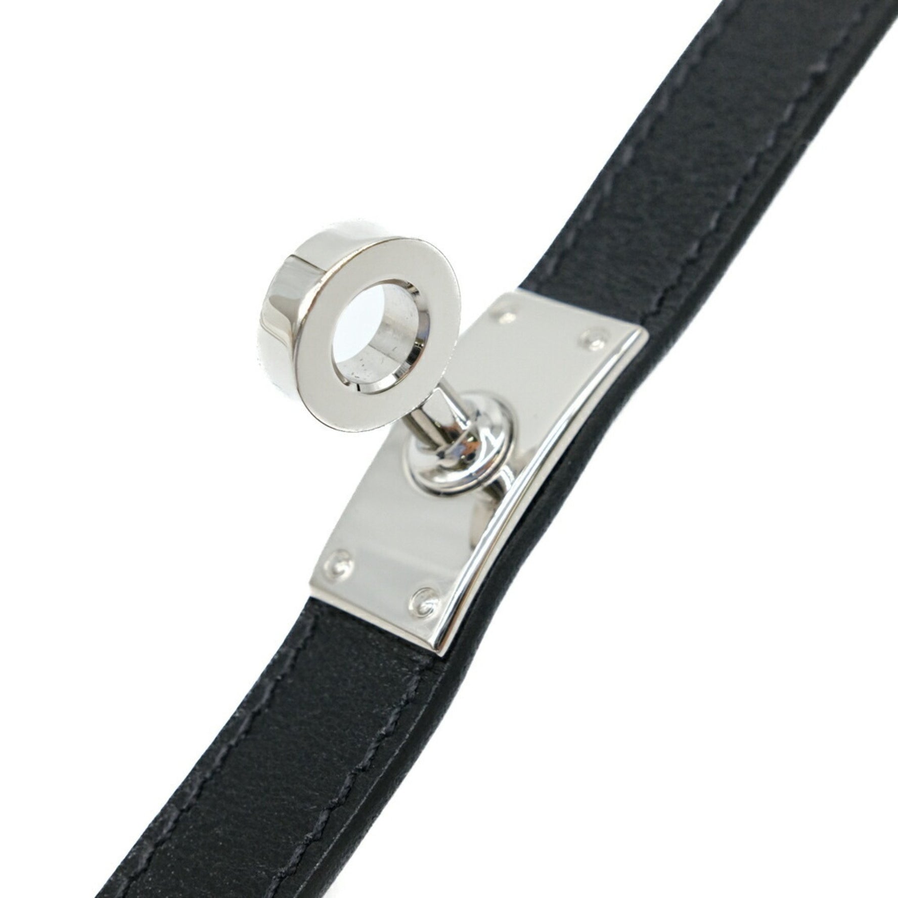 HERMES Kelly Bracelet Double Tour Box Calf Leather #B