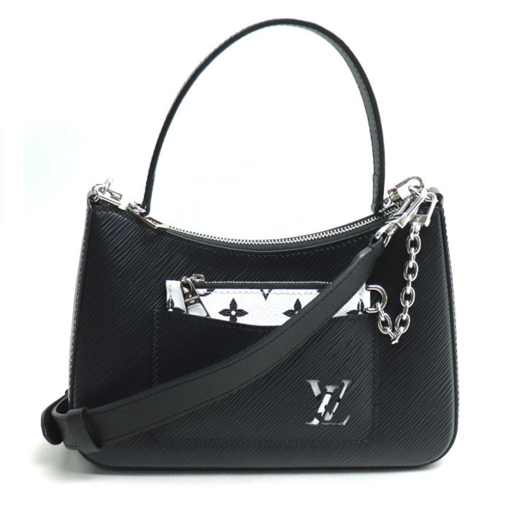 LOUIS VUITTON Marel 2-Way Shoulder Bag Epi Noir M80689 Women's
