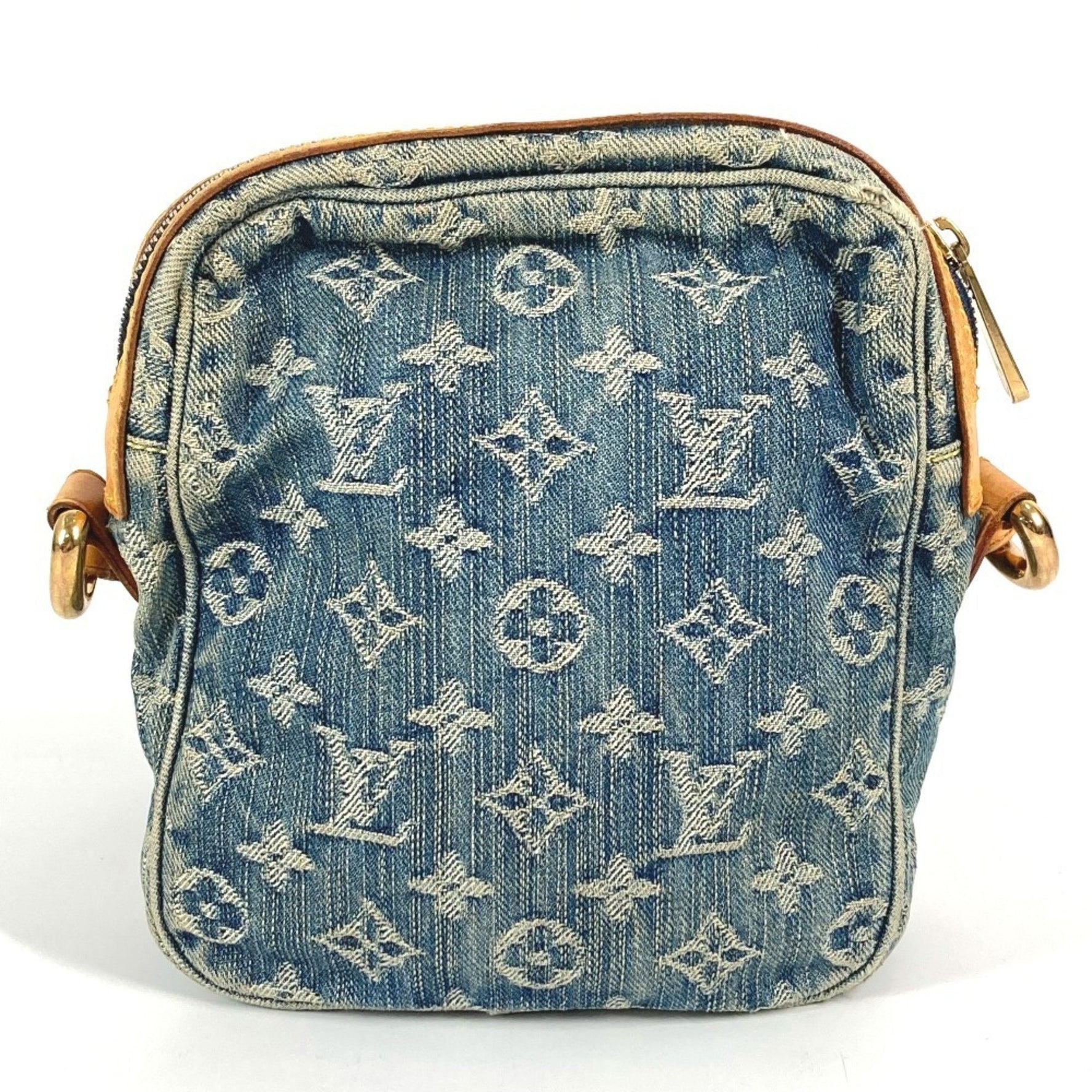 LOUIS VUITTON Monogram Denim Camera Bag/Pochette/Shoulder Bag, Denim, Blue