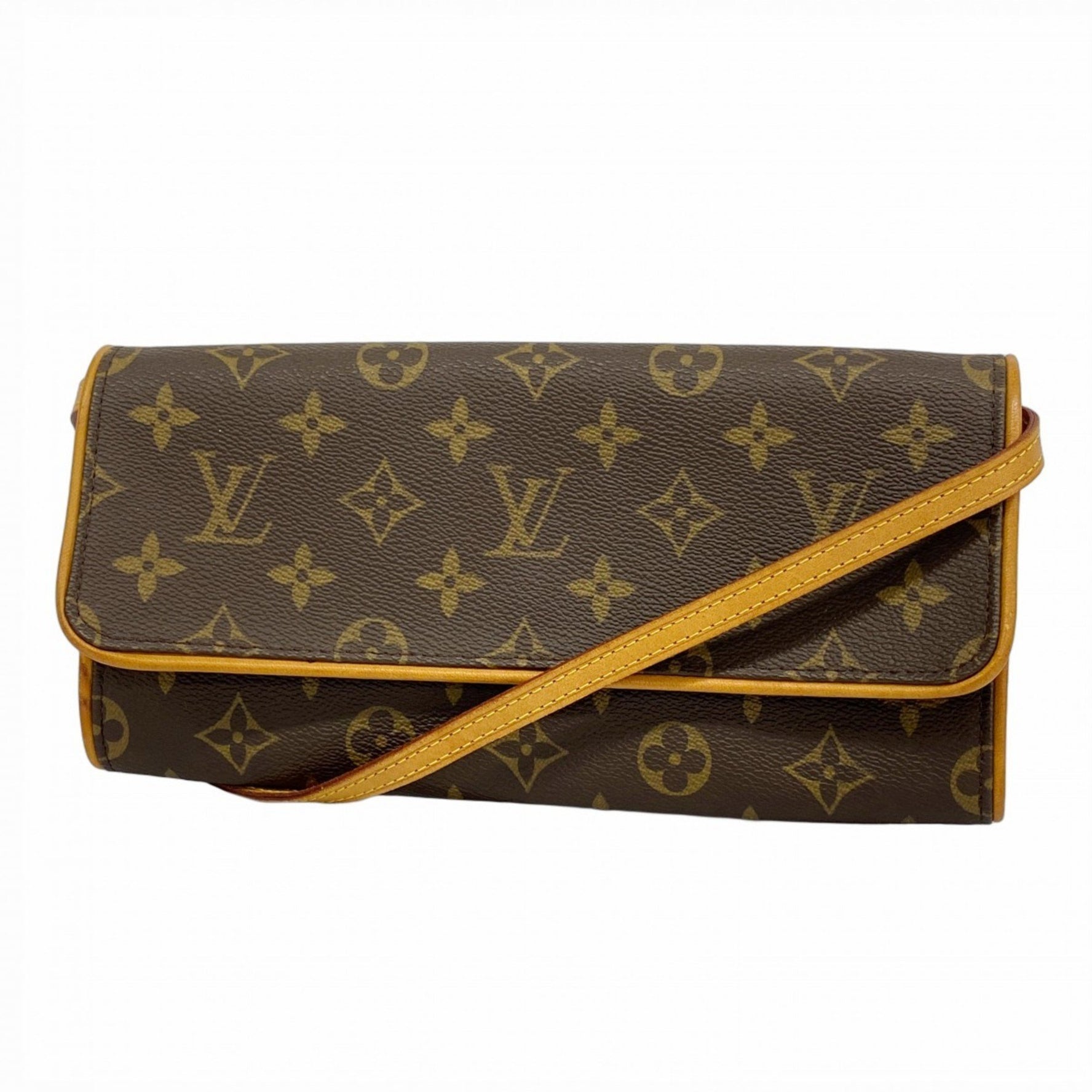 Louis Vuitton Monogram Pochette Twin GM Shoulder Bag M51852 Brown Women's
