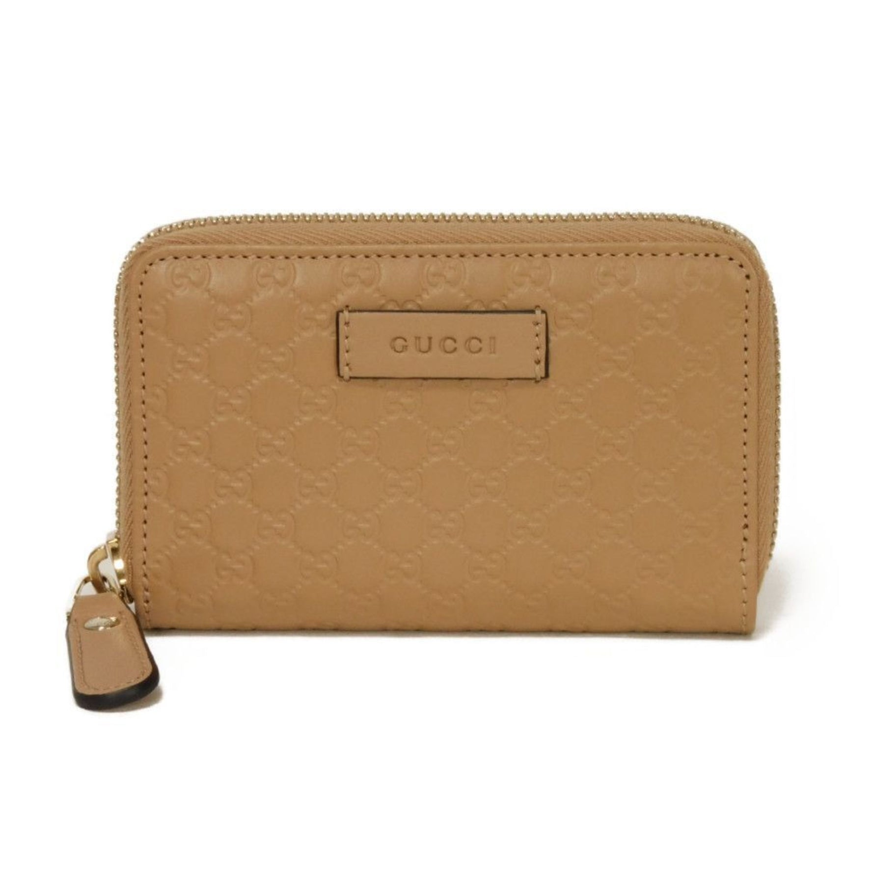 Gucci Coin Case, Guccissima Purse, Embossed Double G Round Micro GG Shima 2754, Men's and
