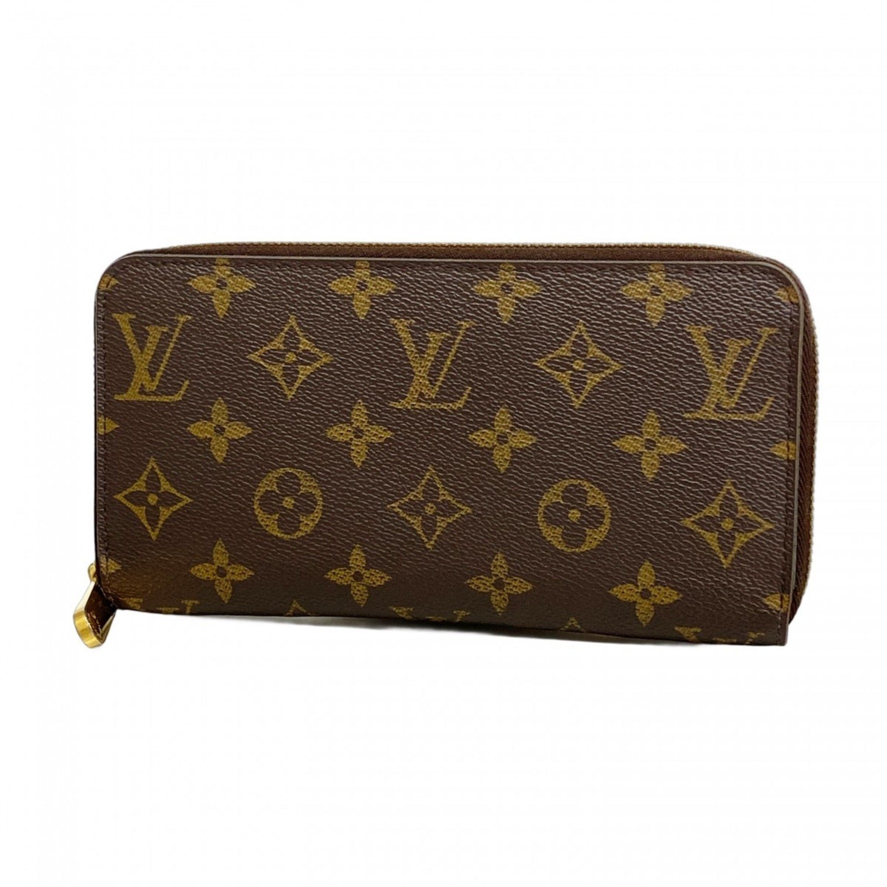 Louis Vuitton Monogram Zippy Wallet Brown Fuchsia