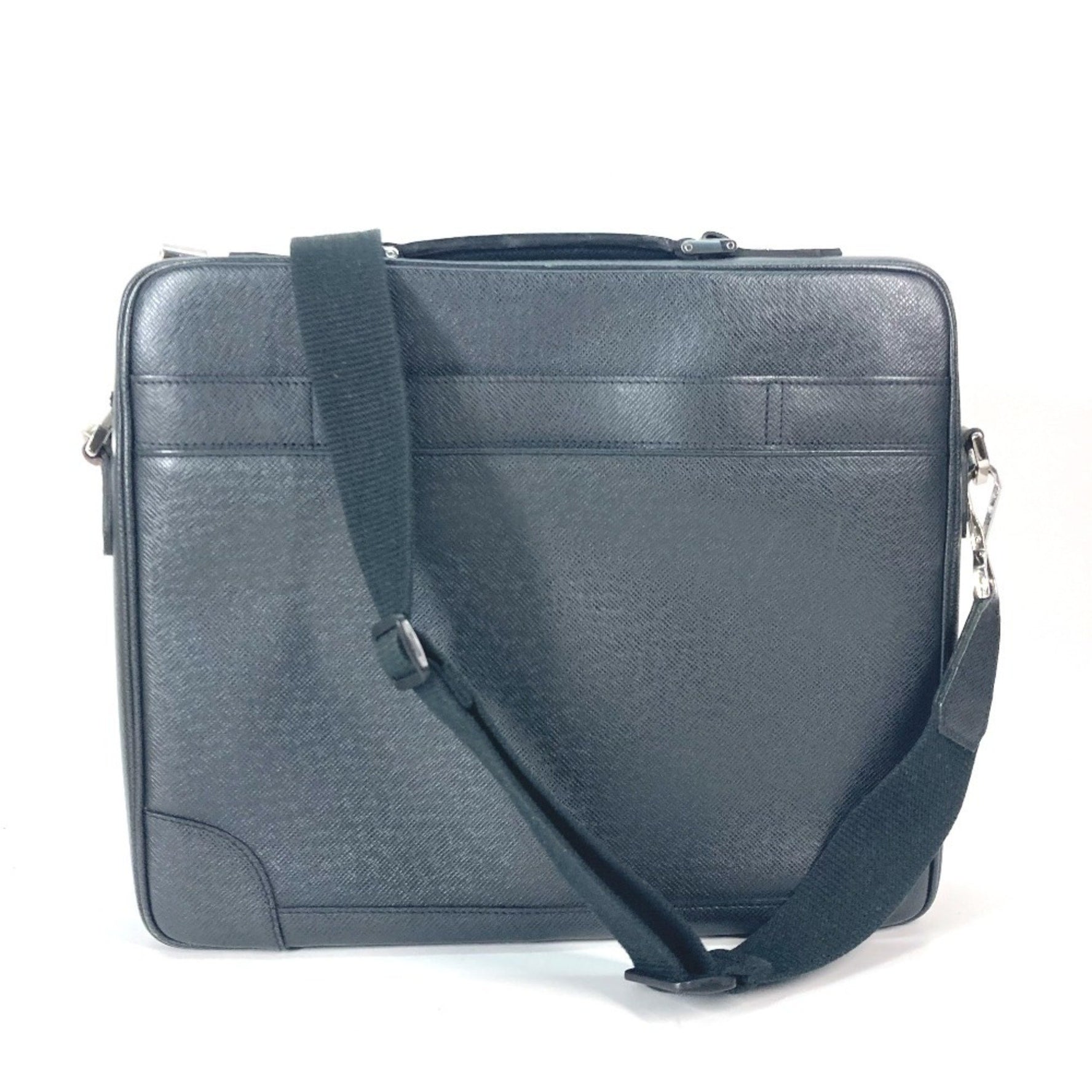 LOUIS VUITTON M32522 Taiga Porte Ordinatur Odessa 2-Way Handbag, Shoulder Bag, and Business Bag in Leather, Men's Ardoise, Black