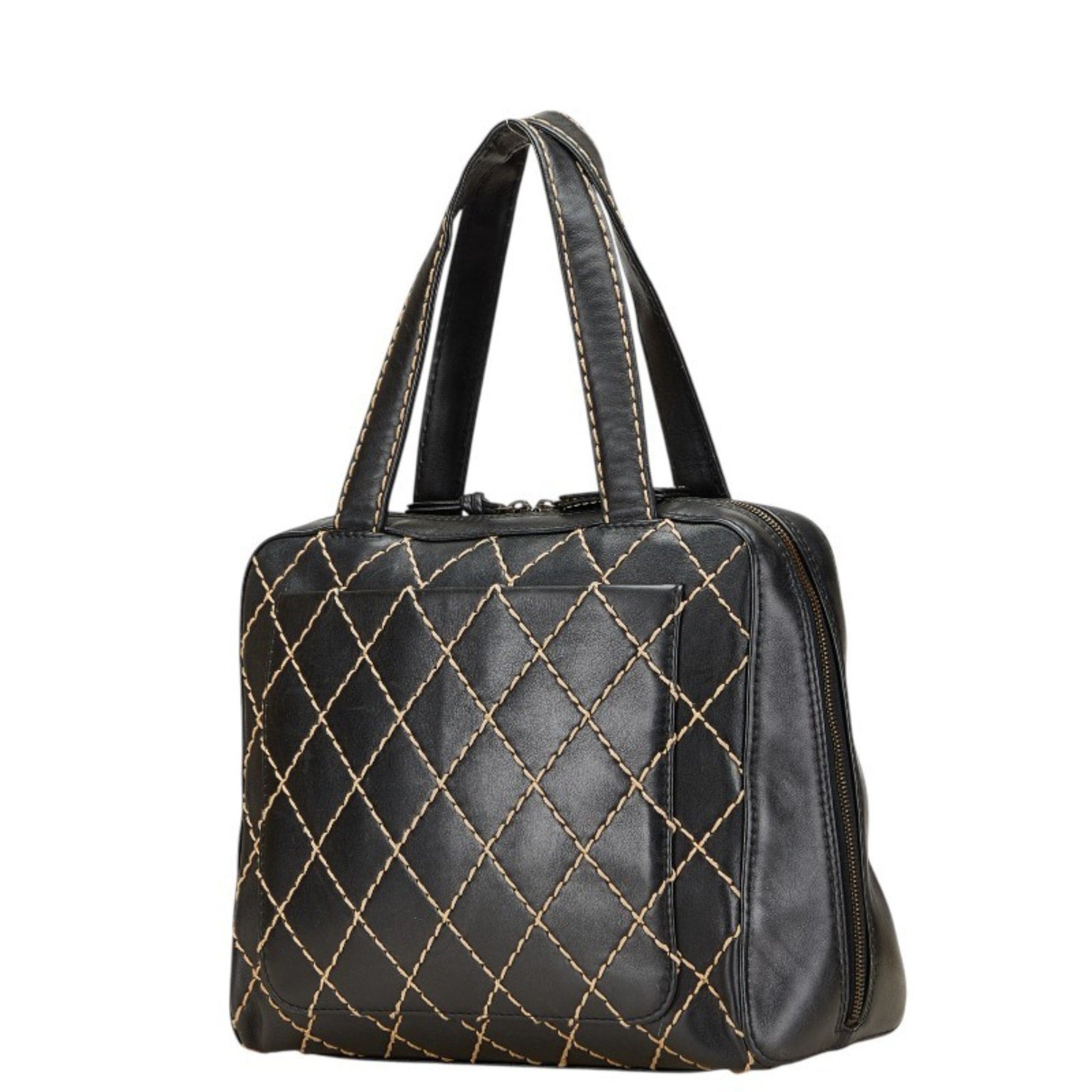 CHANEL Wild Stitch Coco Mark Handbag in Lambskin