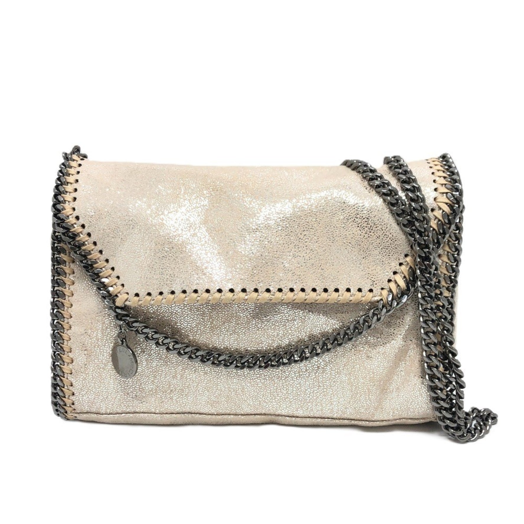 Stella McCartney Pochette Chain Bag Shoulder Faux Fur Synthetic Leather