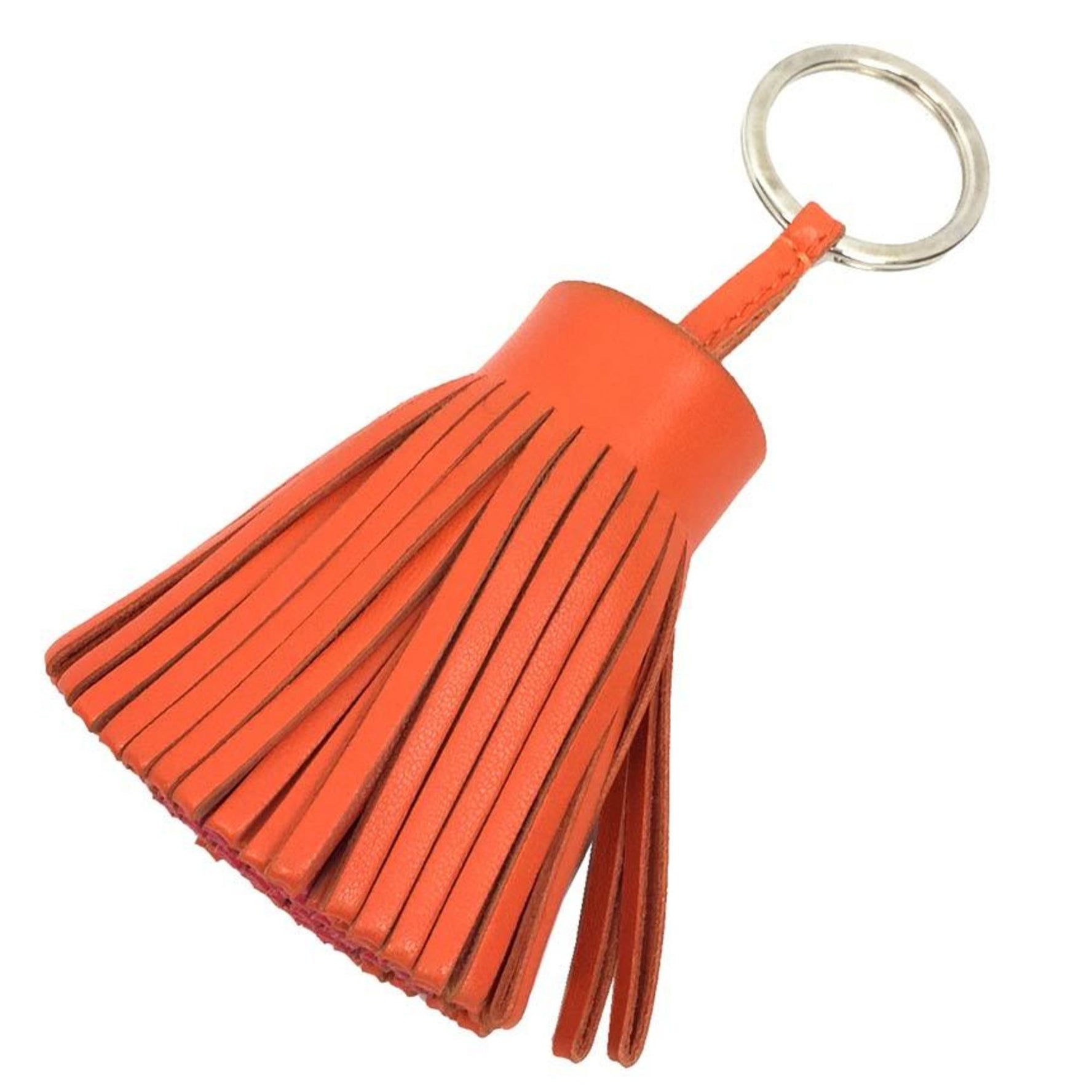 Hermes Carmen Key Ring Holder PORTE-CLES CARMEN BICOLORE AGN EAU MILO Leather Bicolor
