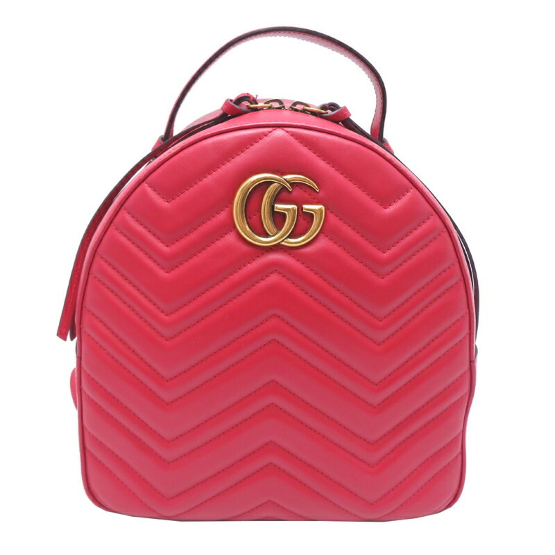 Gucci GG Marmont Backpack Backpack/Daypack Leather Red