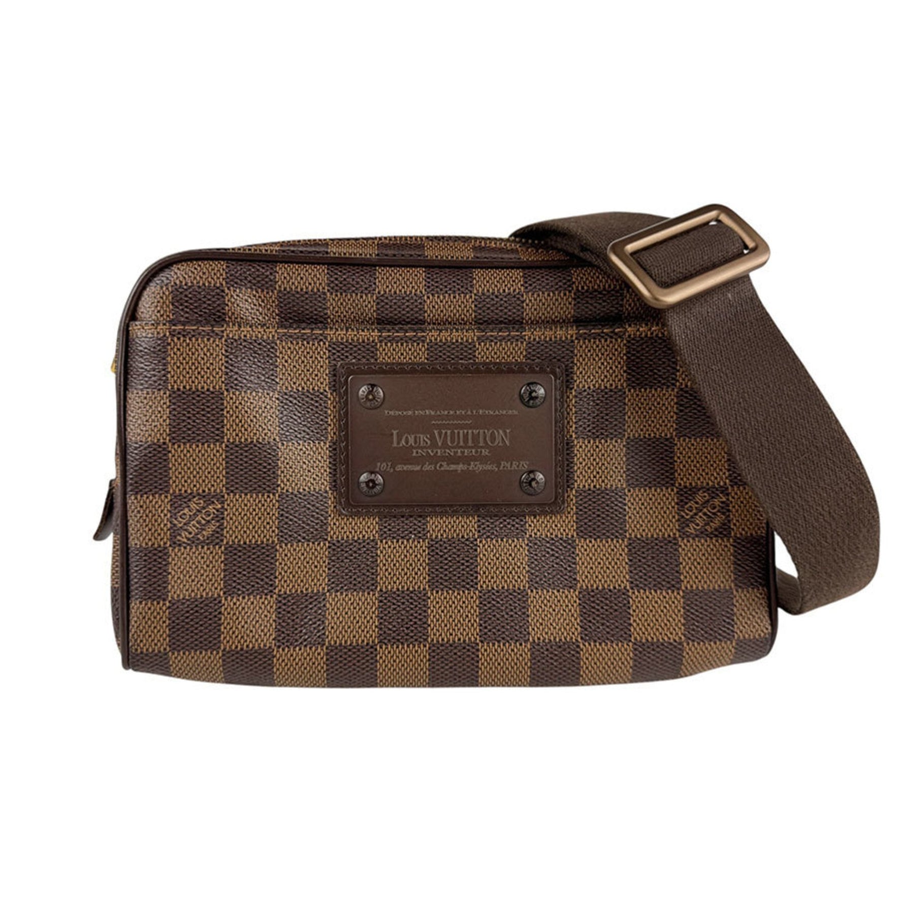 Louis Vuitton Damier Brooklyn Bumbag in Brown and Gold, Men's, N41101 z6361