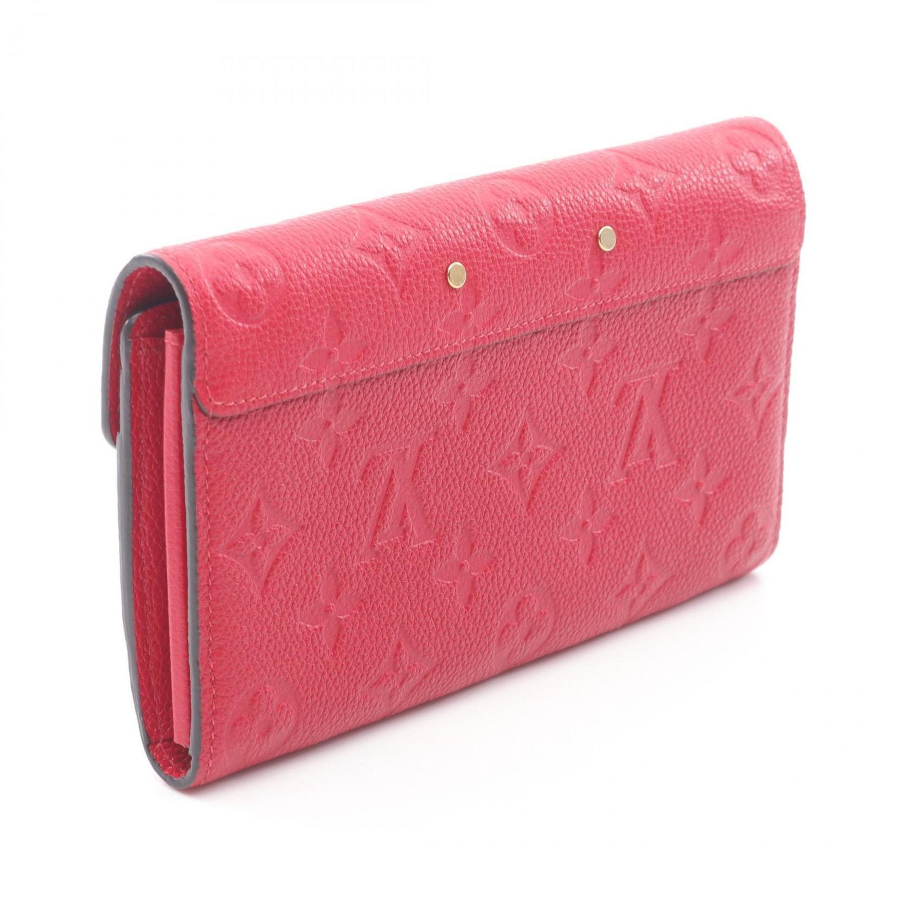 Louis Vuitton Portefeuille Metisse Empreinte Scarlet Bi-fold Long Wallet, Leather, Red