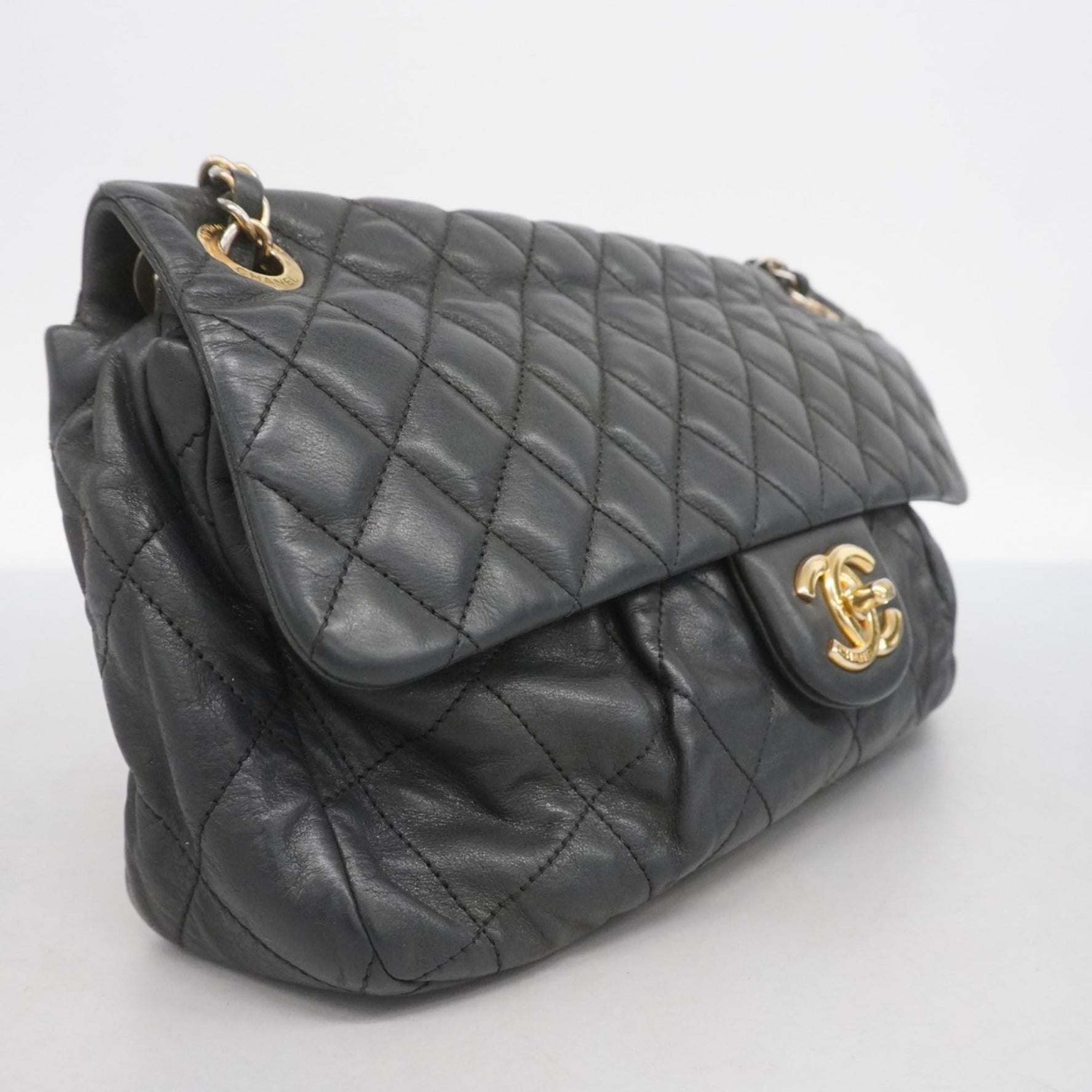 Chanel Matelasse Shoulder Bag with Double Chain, Leather