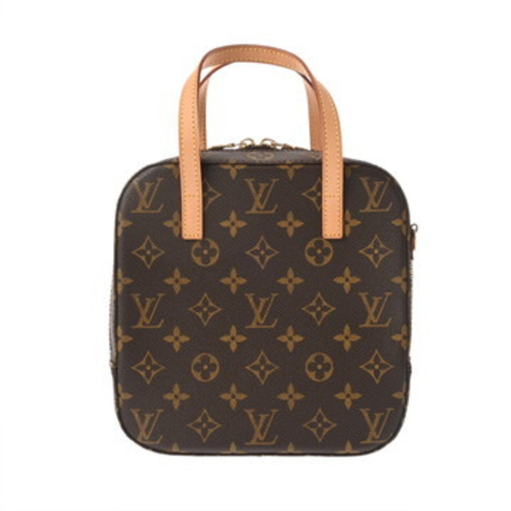 LOUIS VUITTON Monogram Spontini Brown Canvas Handbag, A-Rank, Pre-Owned, Ginzo