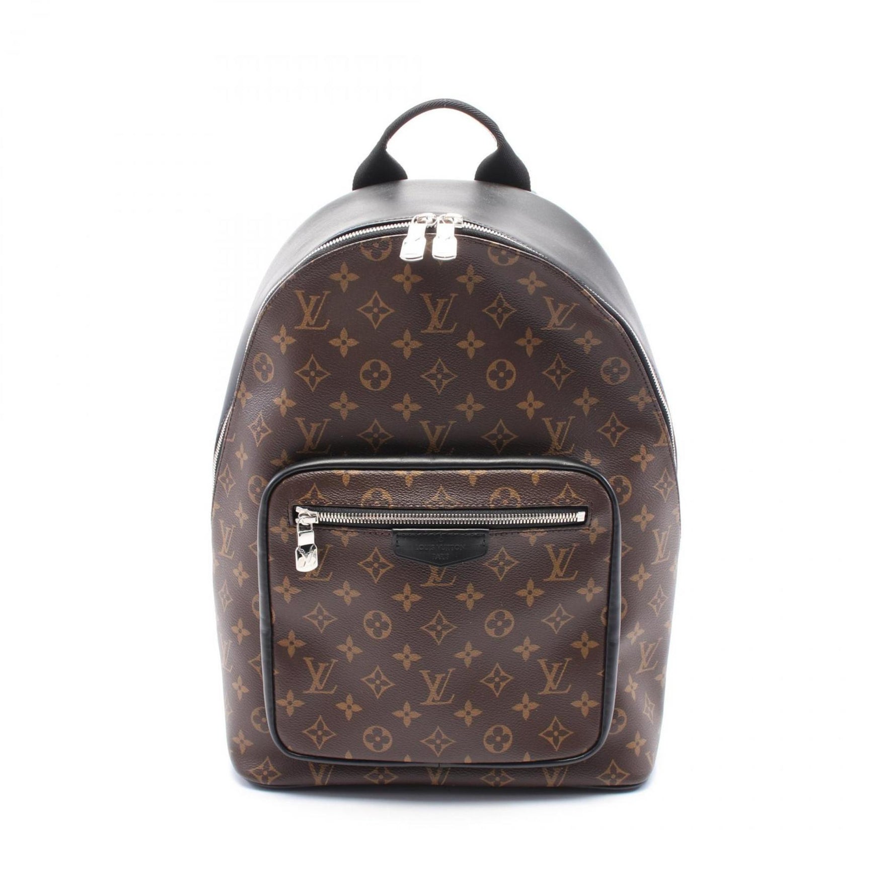 LOUIS VUITTON Josh NV Monogram Macassar Rucksack Backpack Bag Coated Canvas Leather Men's Brown Black