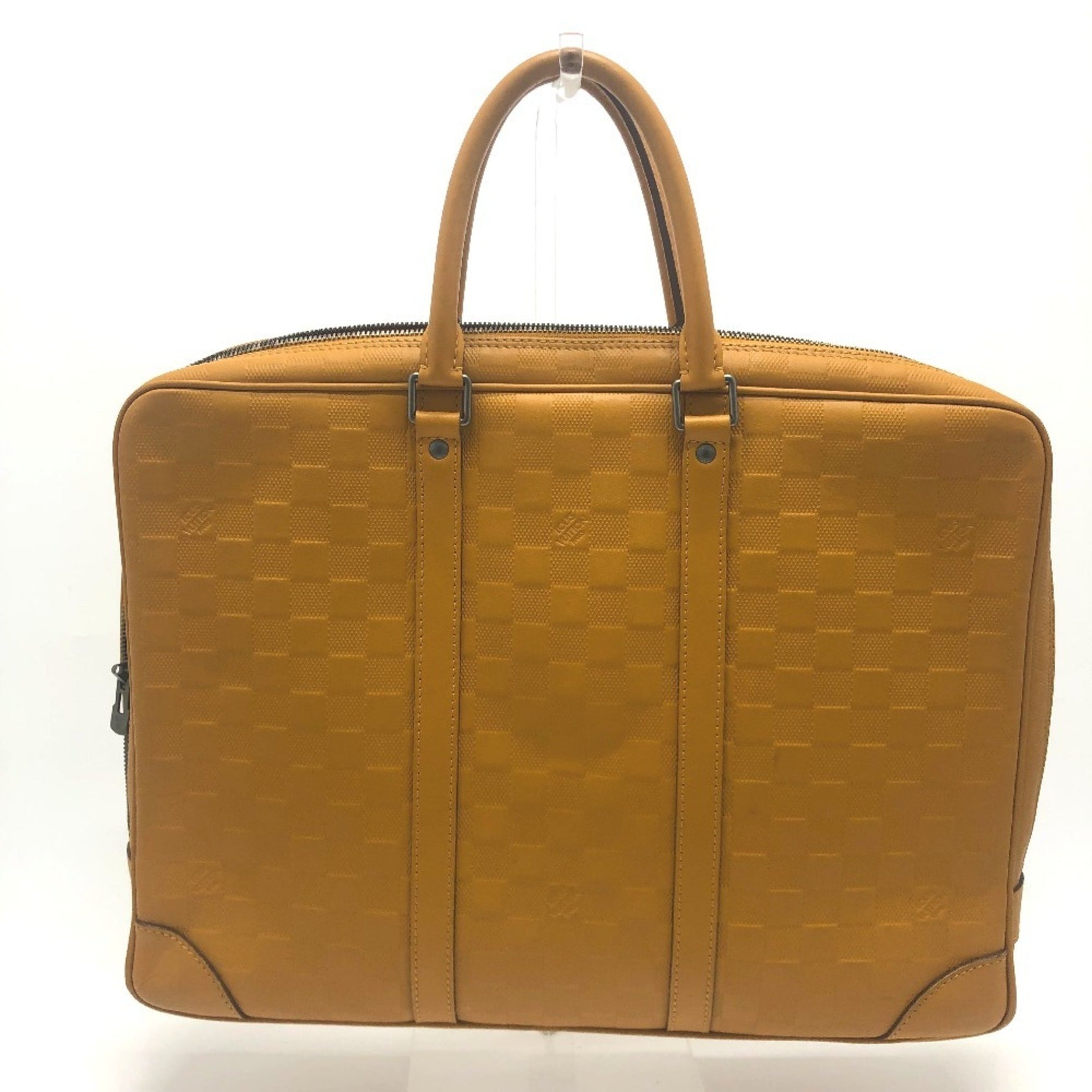 LOUIS VUITTON N41218 Infini Handbag PDV Porte-Document Voyage Business Bag in Damier Leather, Solar Yellow