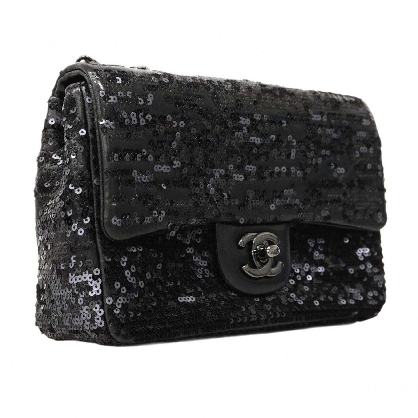 Chanel Mini Matelasse Shoulder Bag with Double Chain, Lambskin and Sequins