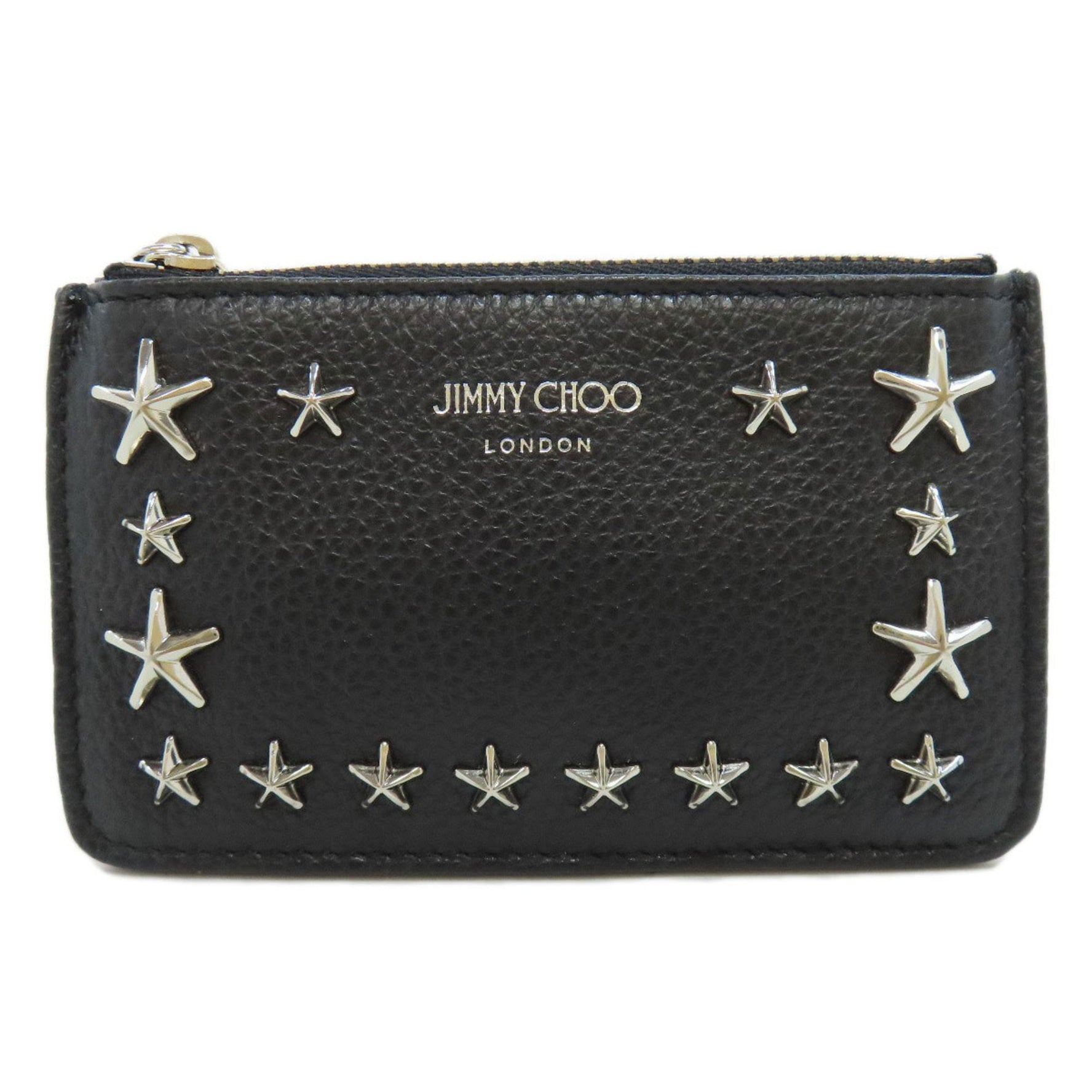 Jimmy Choo Star Motif Studs Wallet/Coin Case Leather