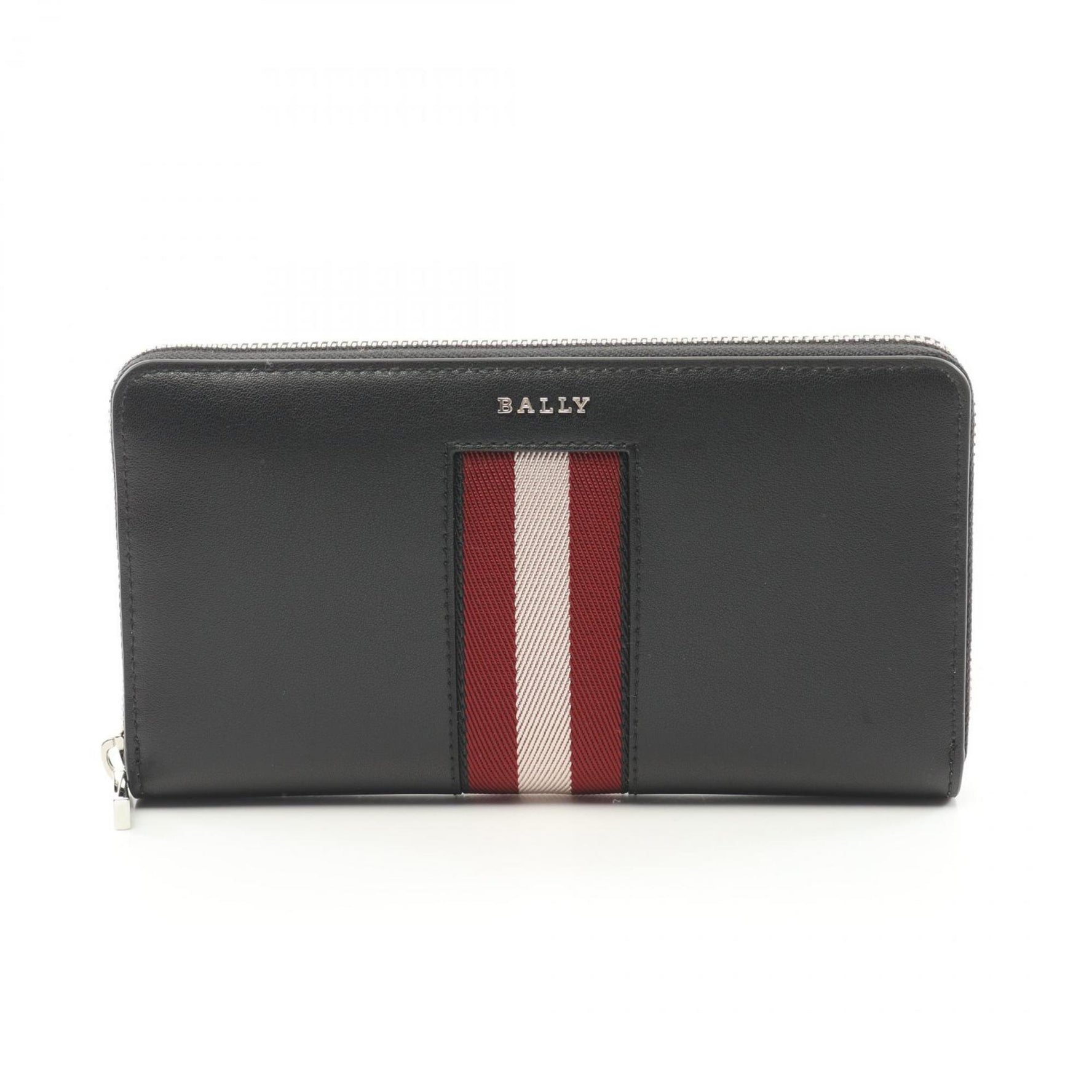 BALLY Round Long Wallet Leather Men's Black 6309715U901P
