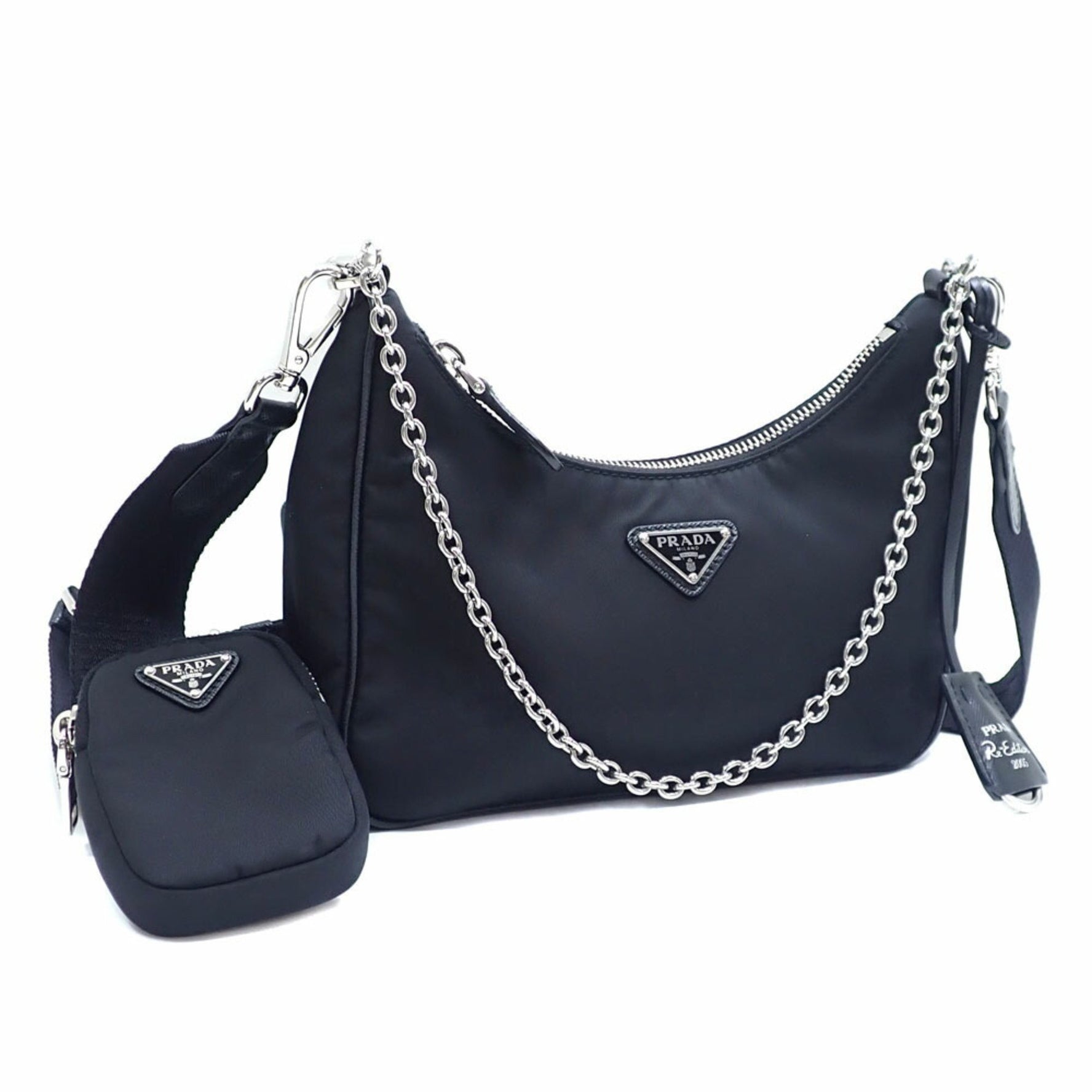 Prada Re-Edition 2005 Re-Nylon Shoulder Bag, Nylon, Saffiano Leather