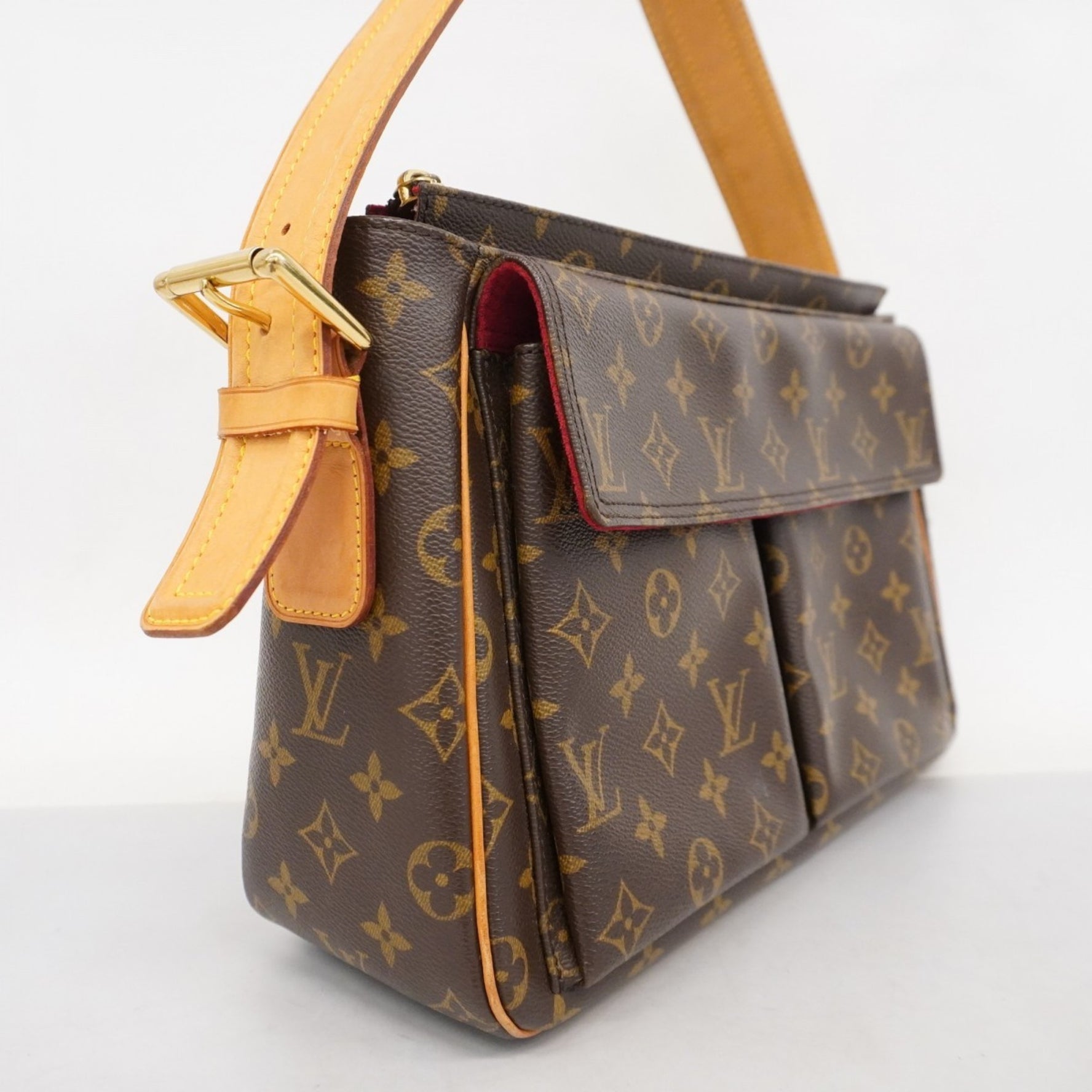 Louis Vuitton Monogram Viva Cite GM Shoulder Bag M51163 Brown Women's