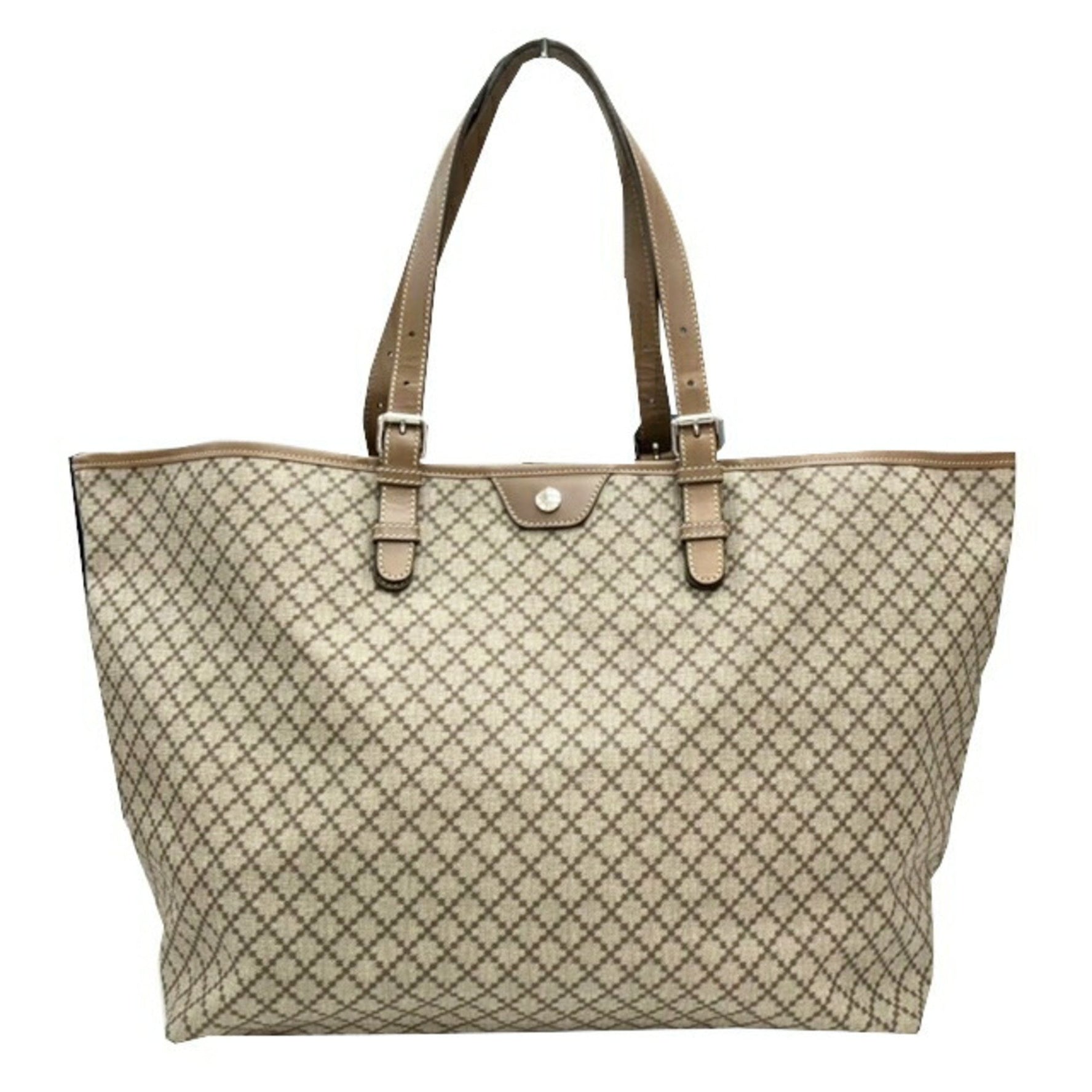 GUCCI Diamante Tote Bag Leather Silver Hardware