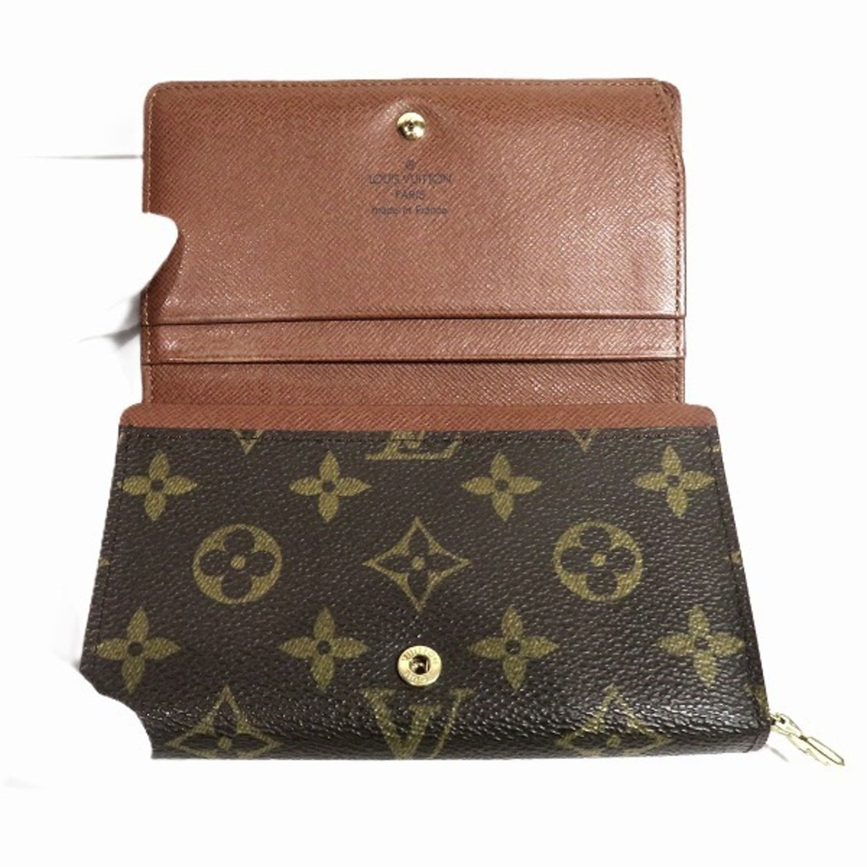 Louis Vuitton Monogram Porte Monnaie Tresor M61730 Bi-fold Wallet for Men and Women