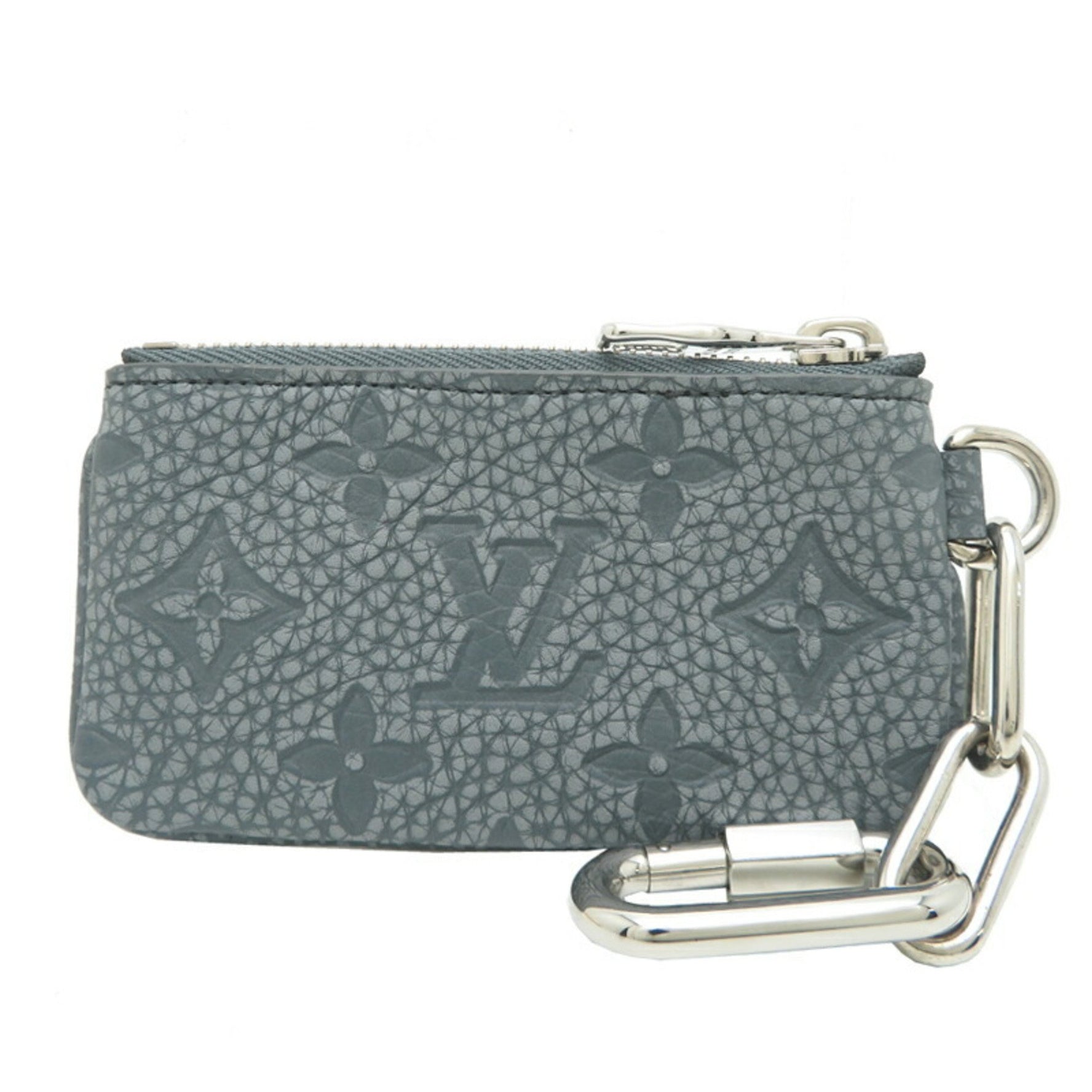 Louis Vuitton Pochette Clé 2022 Autumn Collection and Men's Coin Case Taurillon Clemence Granite
