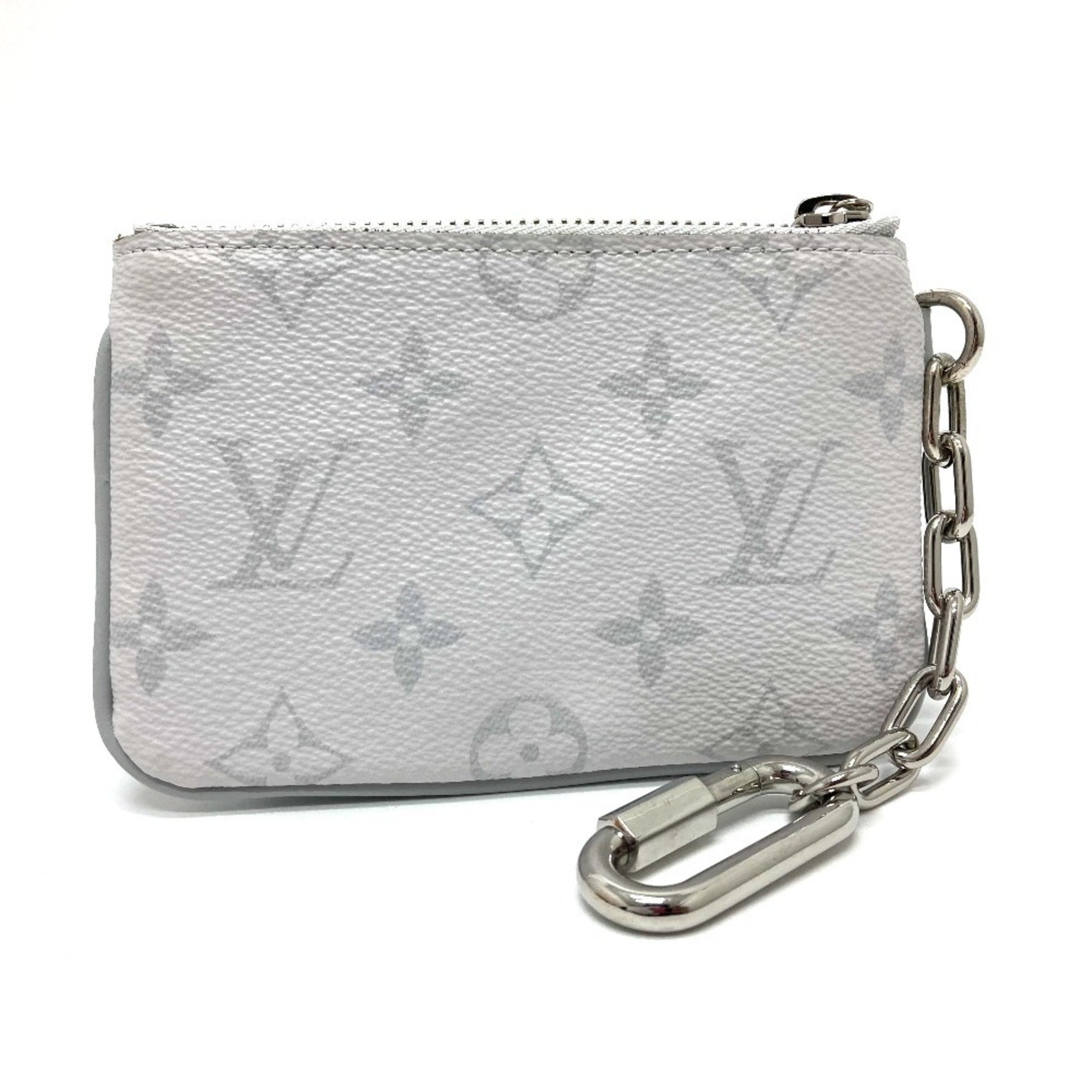 LOUIS VUITTON M67809 Zipped Pouch PM Coin Purse, Monogram Canvas, Unisex, White