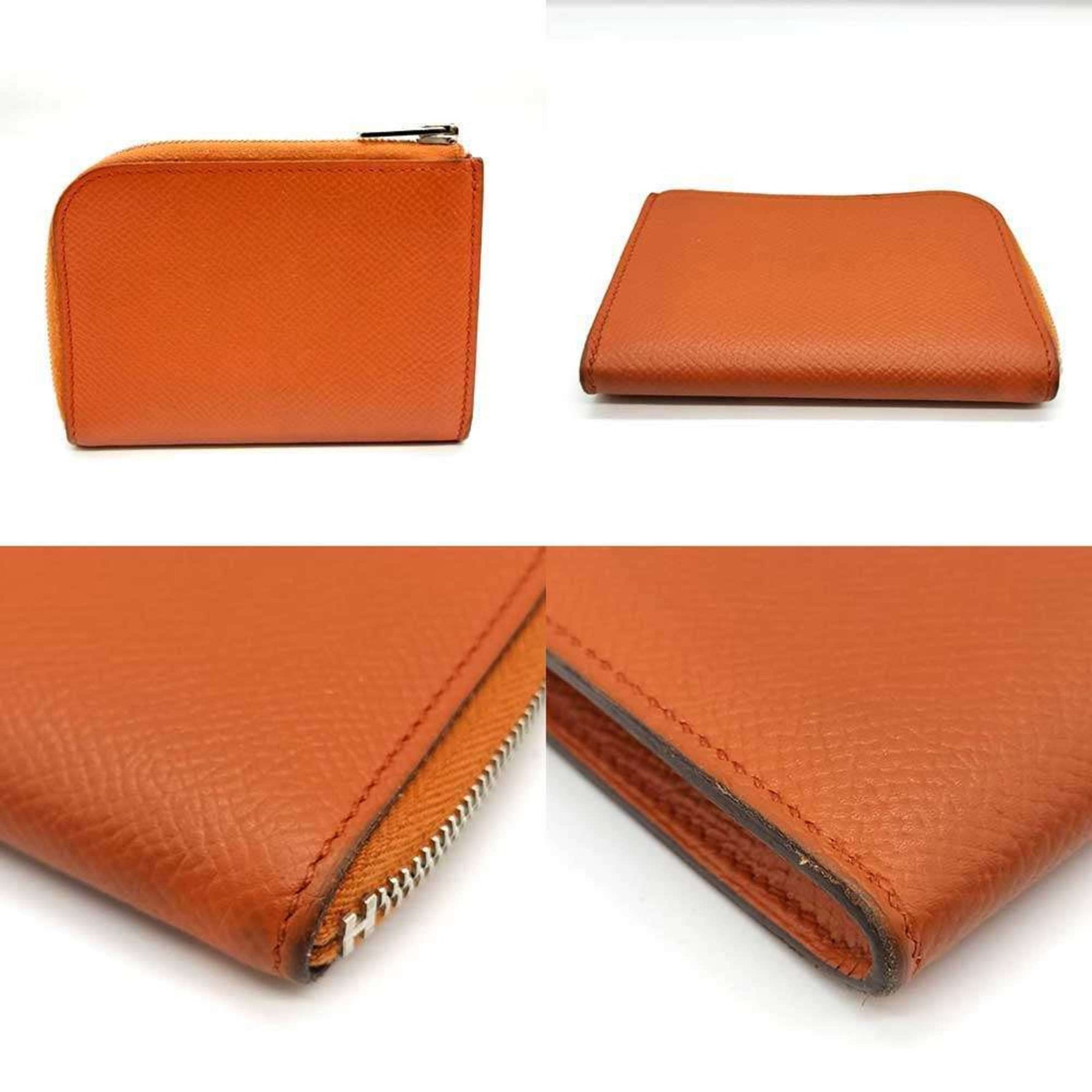Hermès Remix ID Orange Epsom Coin Case, L-Shaped, Women's, HERMES