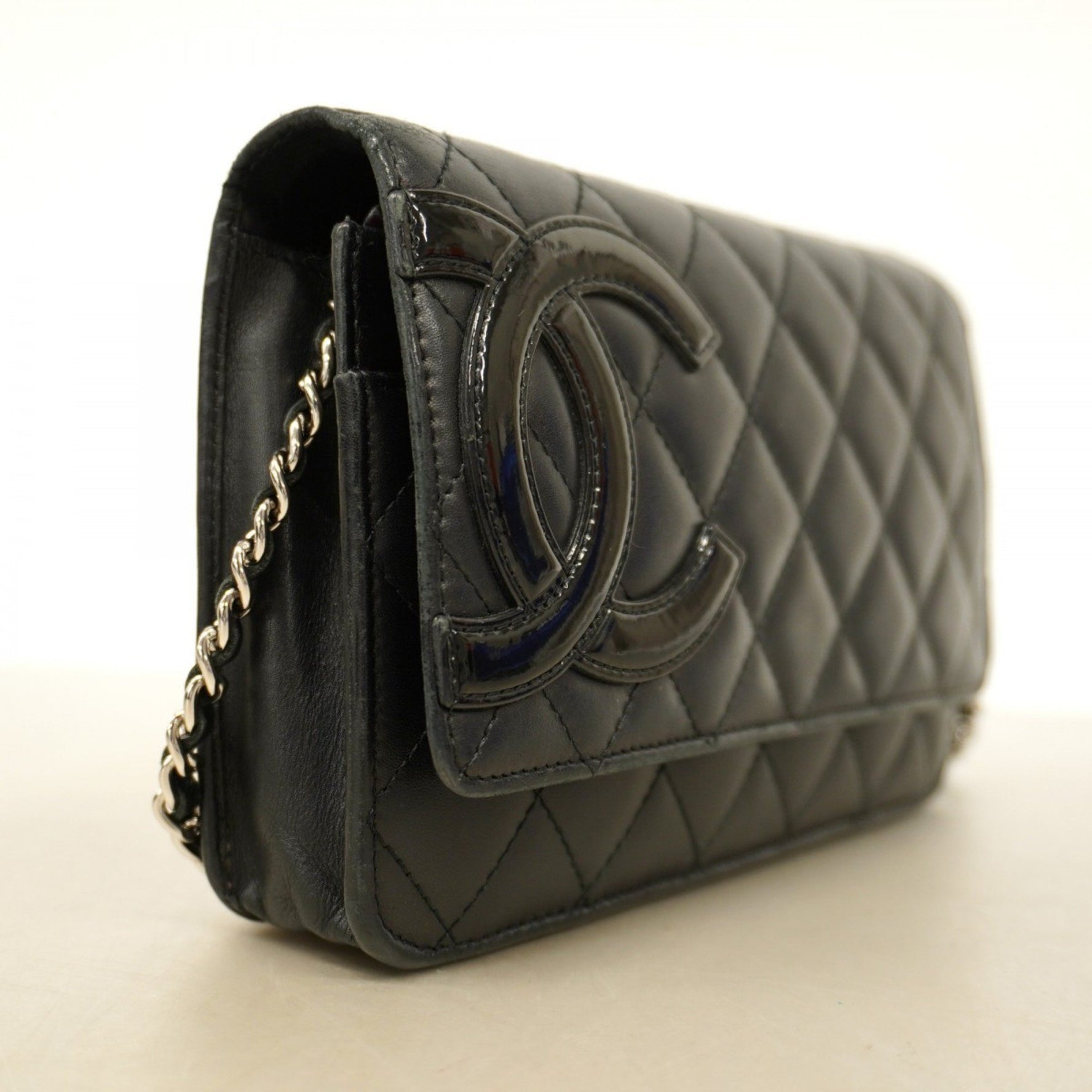 Chanel Cambon Shoulder Wallet with Chain Bag, Lambskin