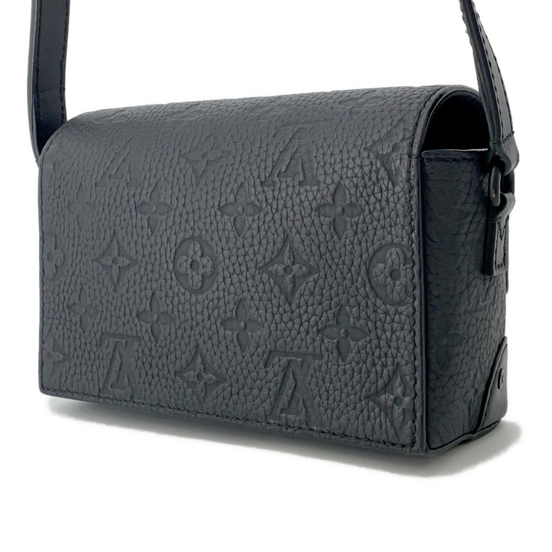 Louis Vuitton Monogram Taurillon Steamer Wearable Wallet Black Shoulder Bag