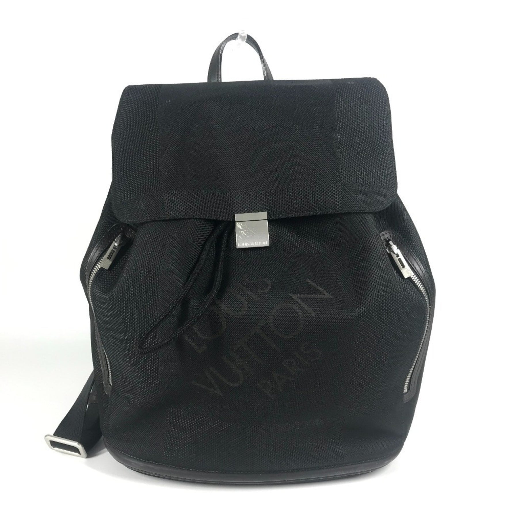 LOUIS VUITTON Damier Geant Peony Backpack, Canvas, Men's/Women's, Noir/Black