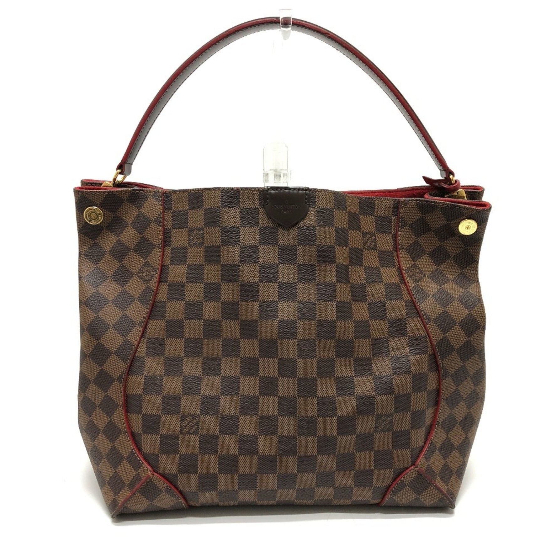 LOUIS VUITTON N41556 Damier Kaisa Hobo Shoulder Bag in Canvas, Women's, Brown
