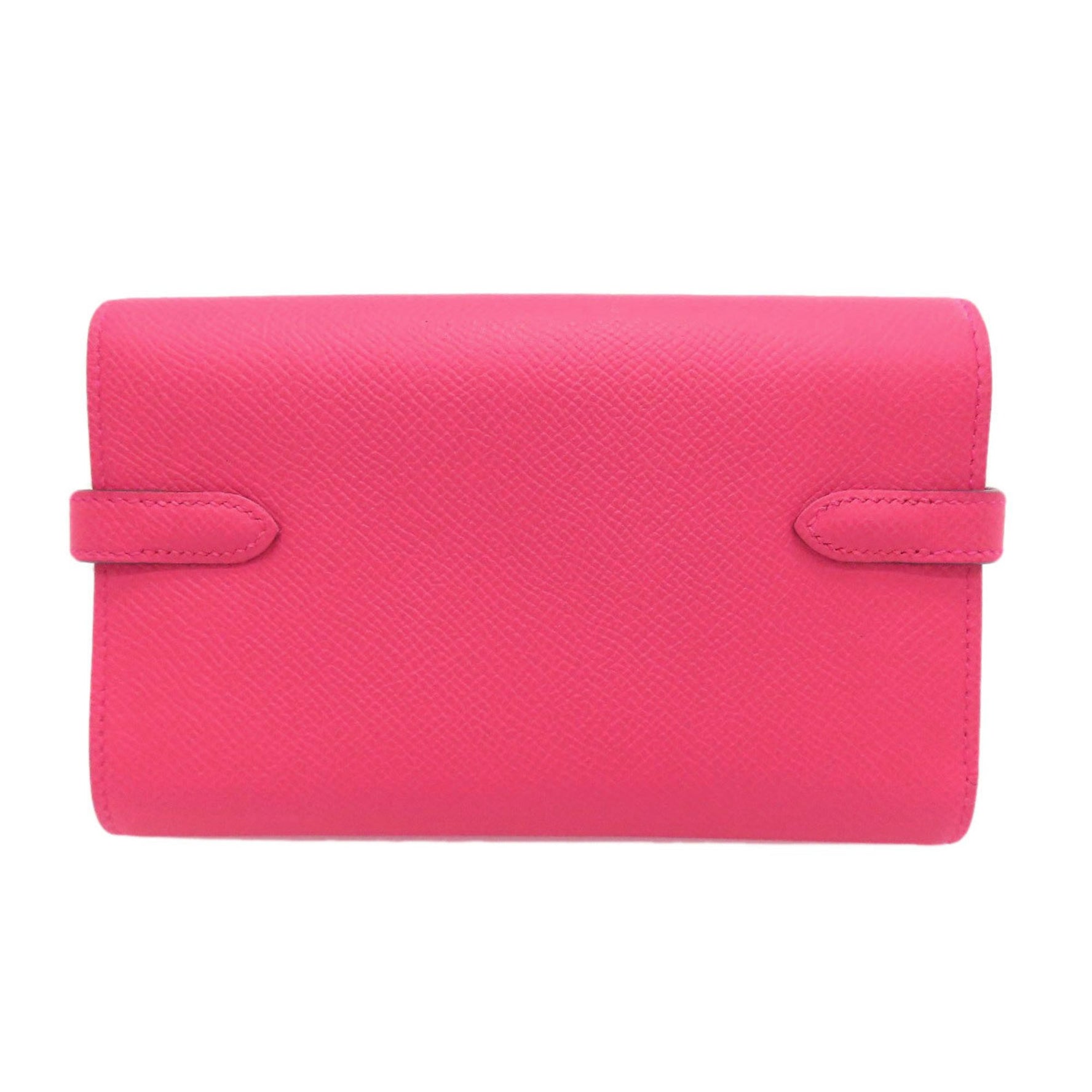 Hermes Hermès Kelly Wallet Compact Rose Extreme Silver Hardware Bifold Epson