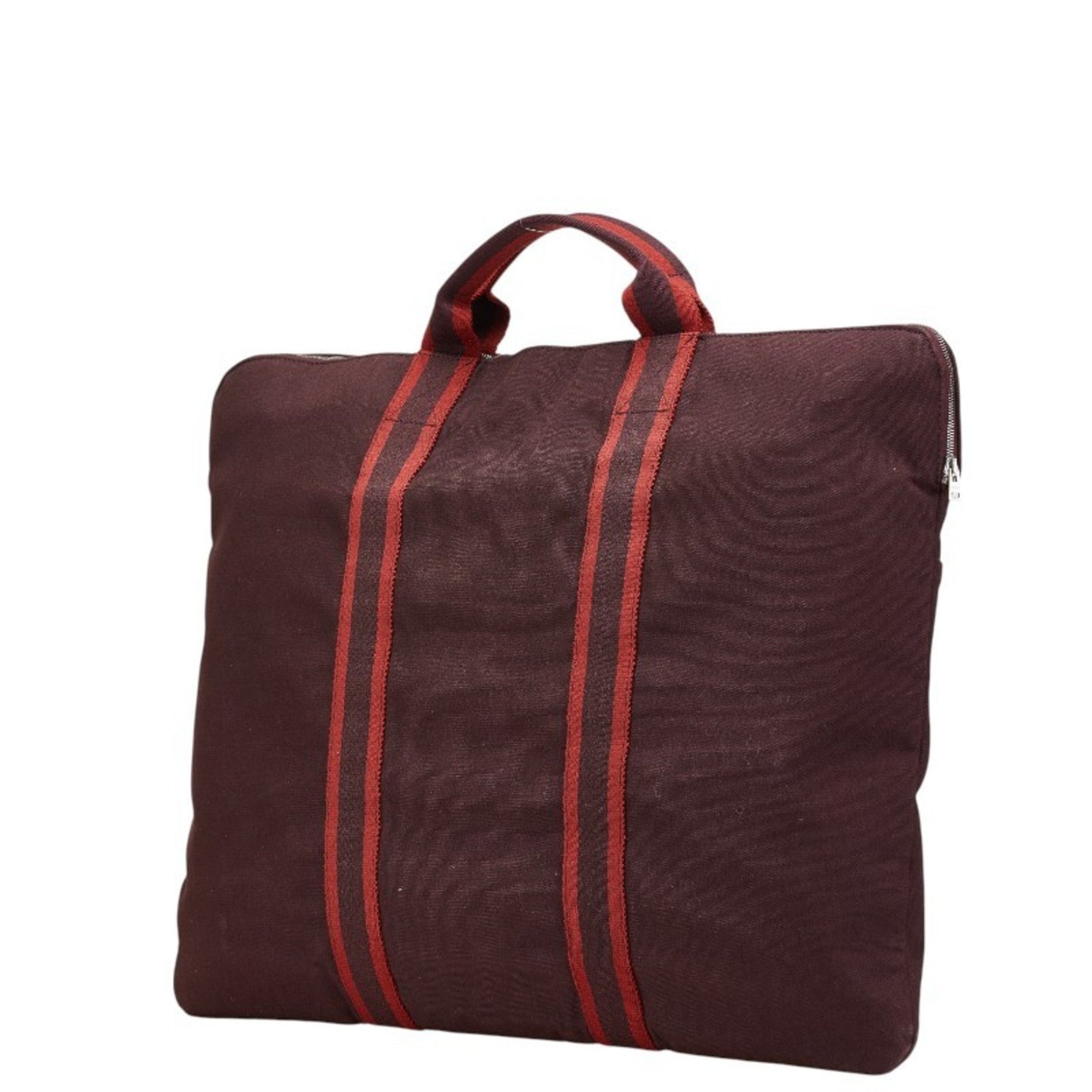 Hermès Four Tou Porte de Guerlain Business Bag Handbag Wine Red Canvas HERMES