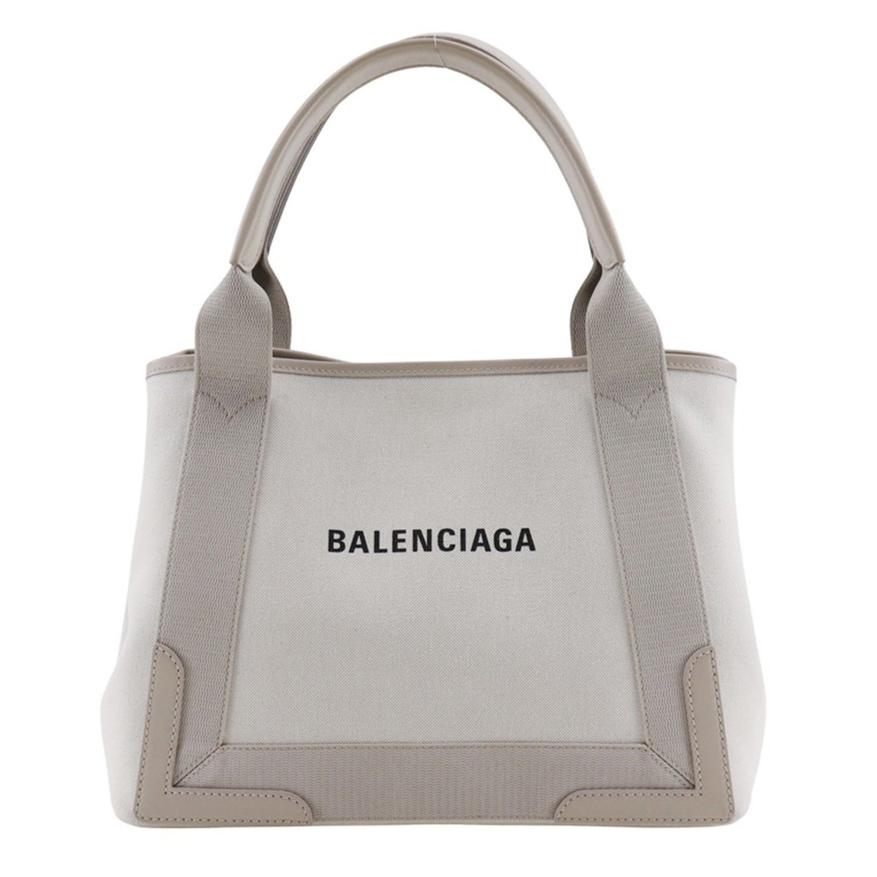 Balenciaga Navy Cabas S Tote Bag Light Gray Canvas, Unisex