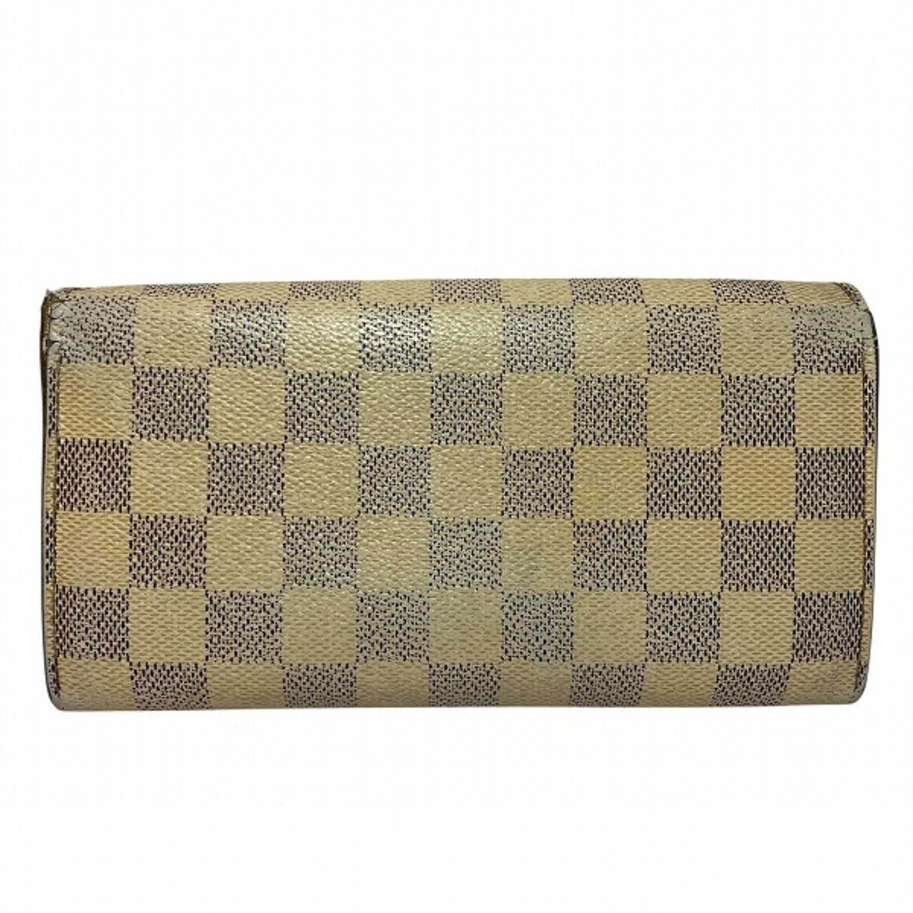 Louis Vuitton Damier Azur Portefeuille Sarah N61735 Long Wallet for Men and Women