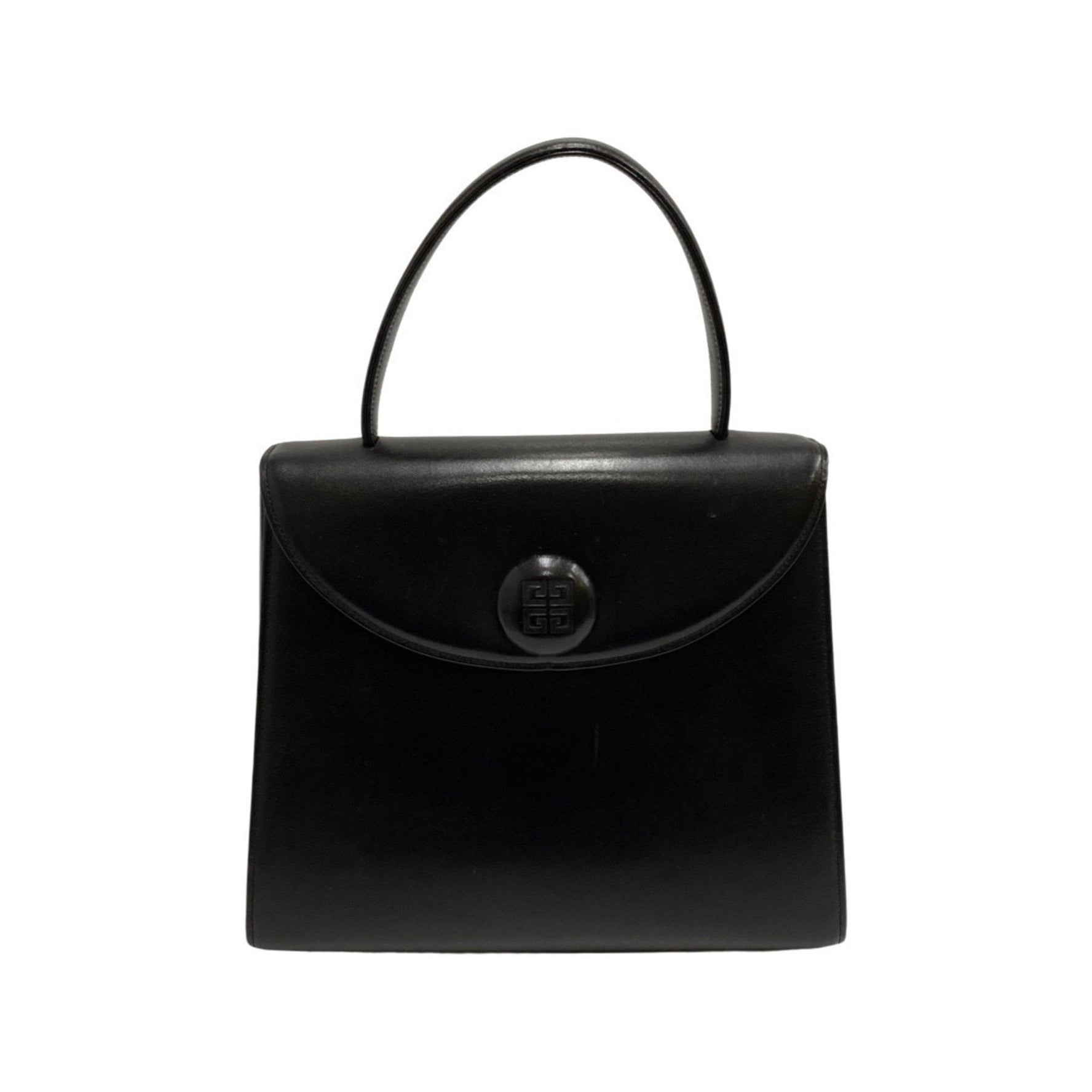GIVENCHY logo metal fittings leather genuine handbag mini tote bag black