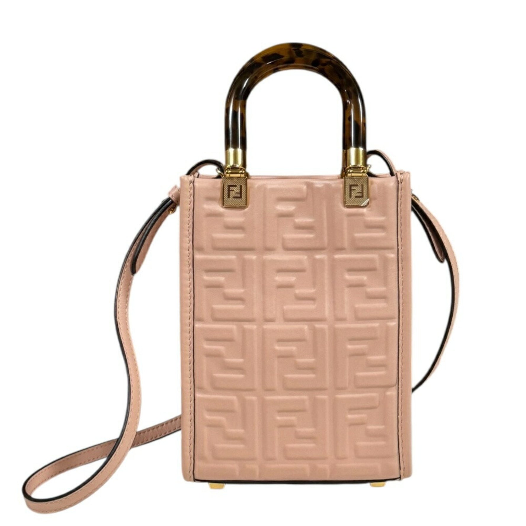 Fendi Sunshine Shopper Mini Shoulder Bag, Leather