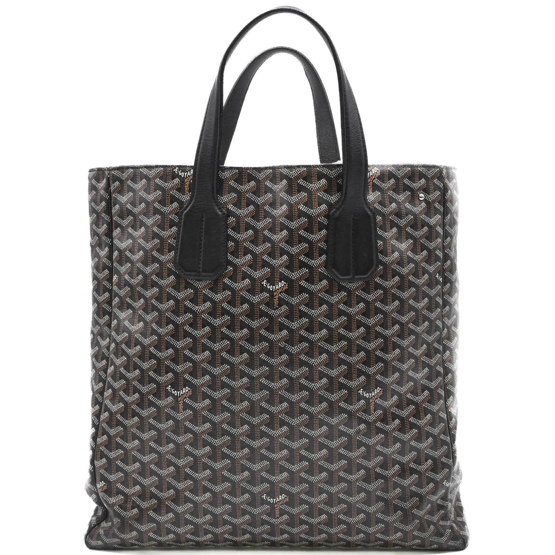 GOYARD Sac Voltaire Tote Bag Handbag Herringbone Leather