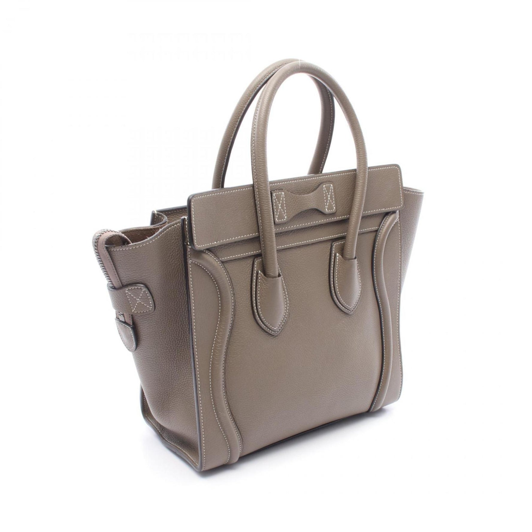 Celine Luggage Micro Shopper Handbag, Leather