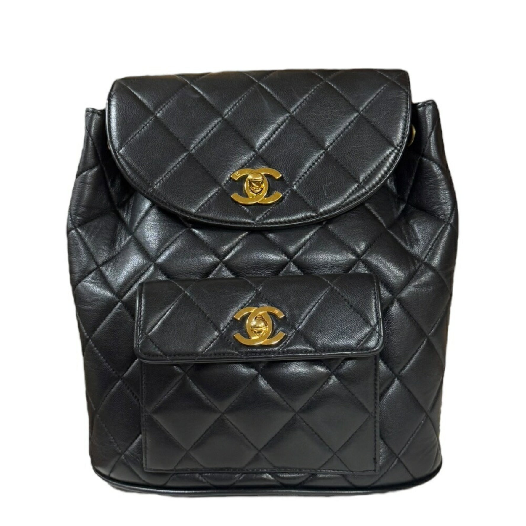 CHANEL Matelasse Backpack Daypack Lambskin Chain
