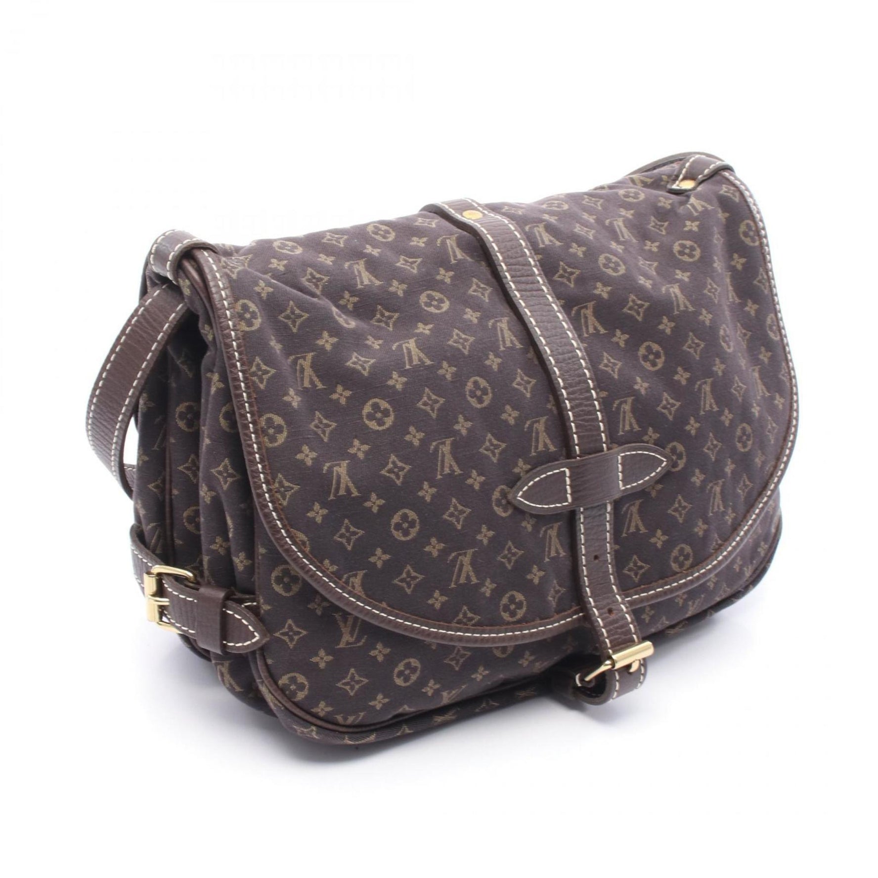 Louis Vuitton Saumur Shoulder Bag, Canvas and Leather, Monogram Mini Lan