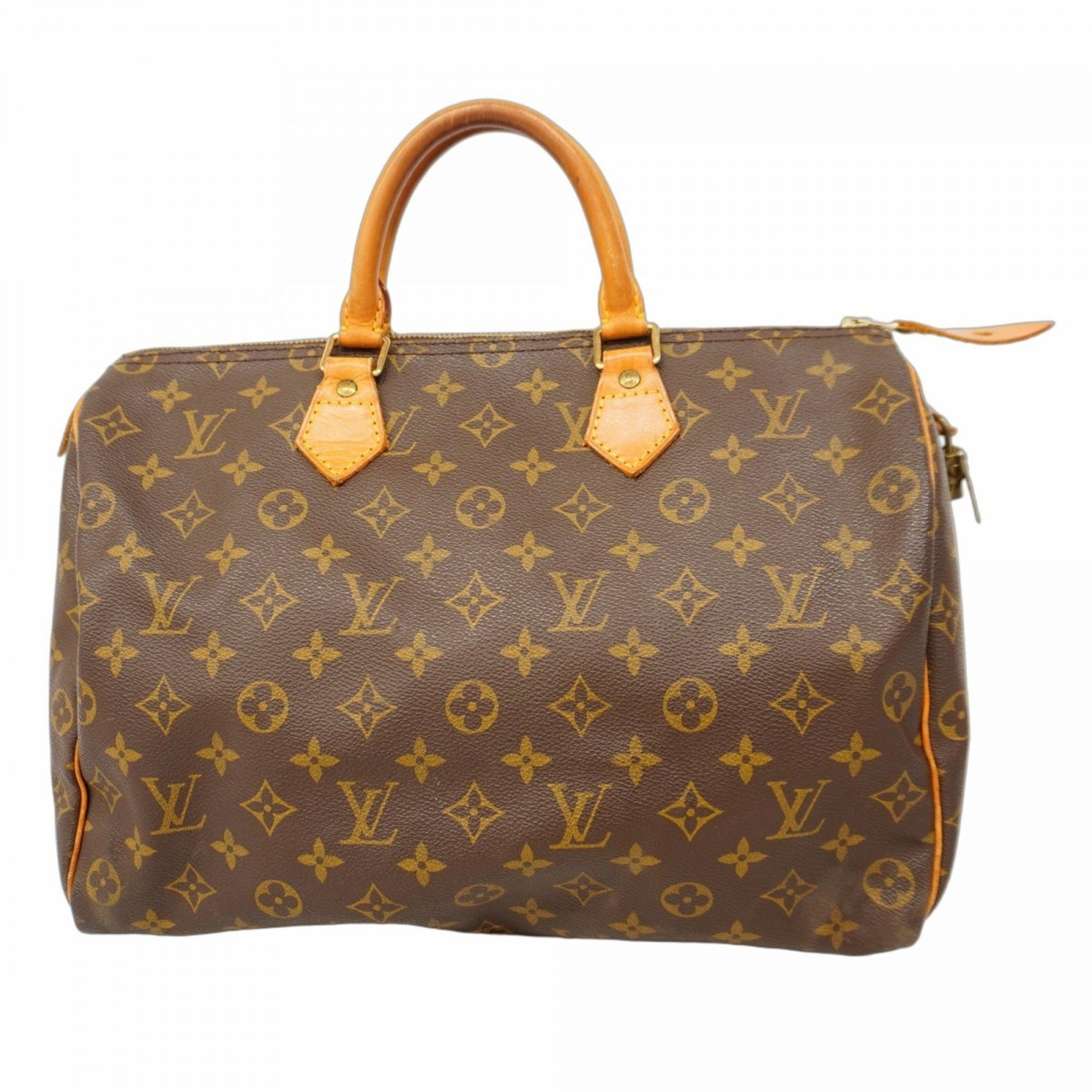 Louis Vuitton Monogram Speedy 35 Handbag M41107 Brown Women's