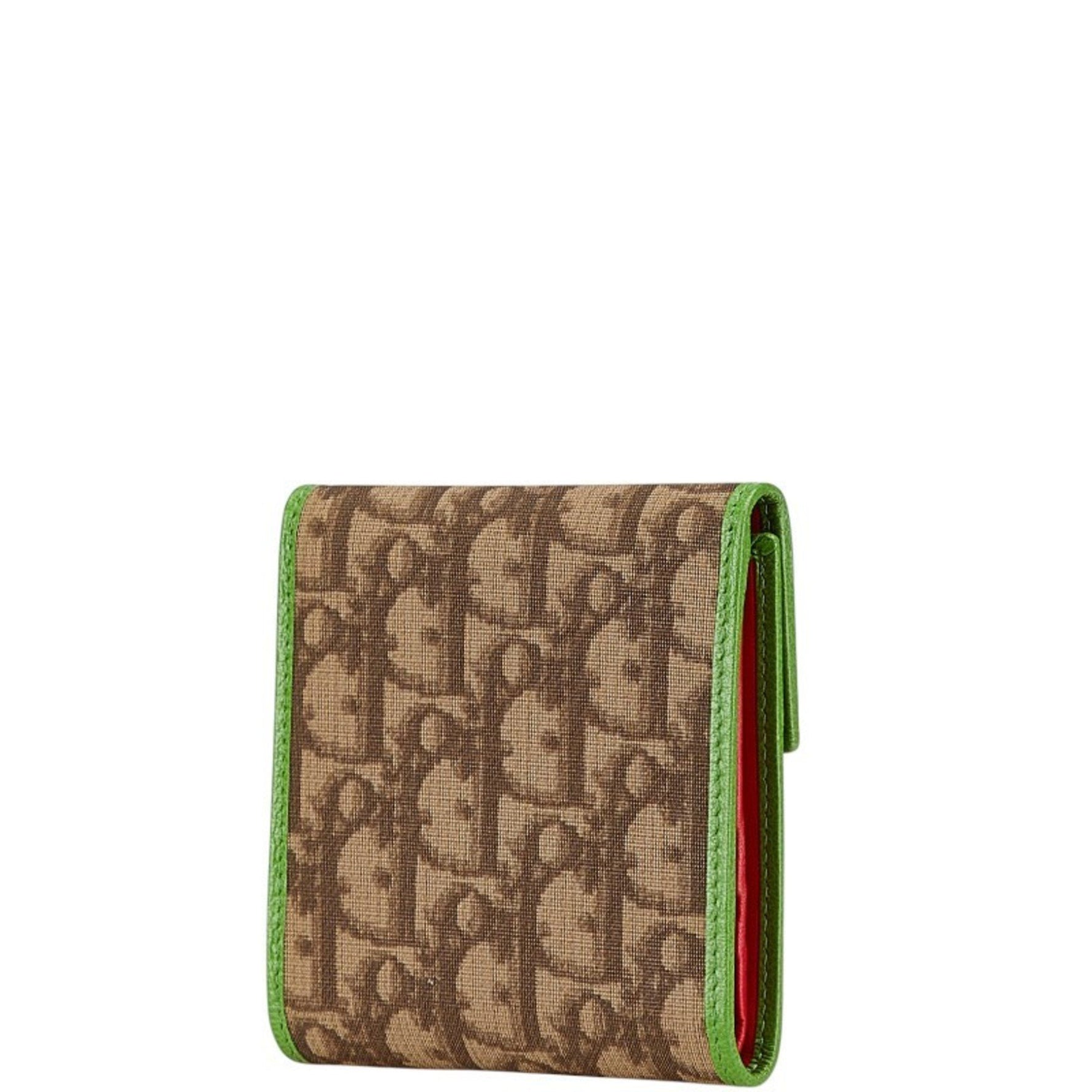 Christian Dior Dior Trotter No. 1 Tri-fold Wallet in Beige Multicolor Leather