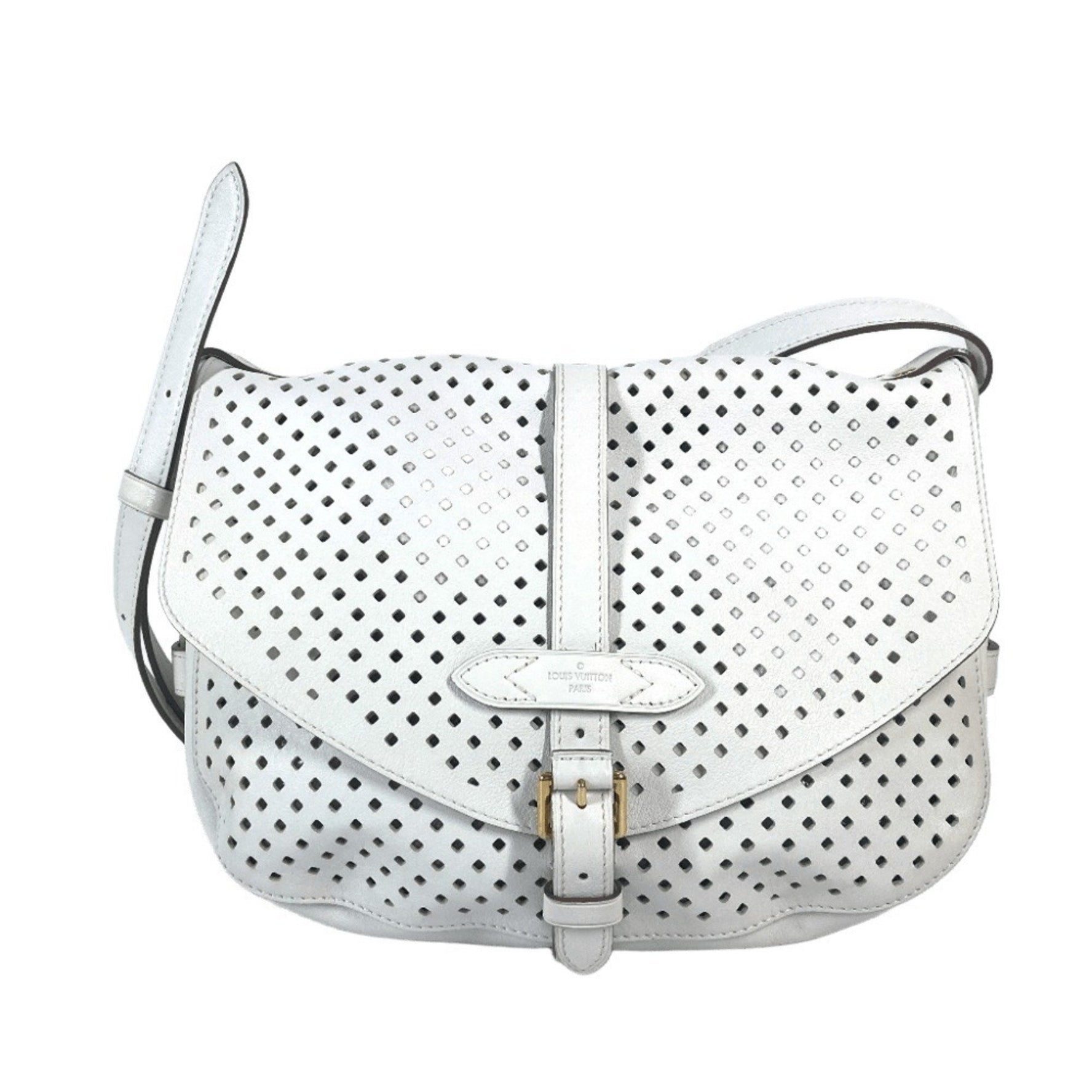Louis Vuitton Perfor Les Flores Saumur Punching Bag Messenger Crossbody Shoulder Leather Men's