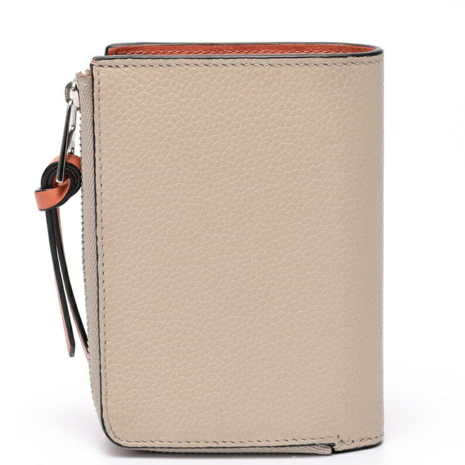 LOEWE Zip Bifold Wallet in Soft Grain Calfskin with Light Oat Honey