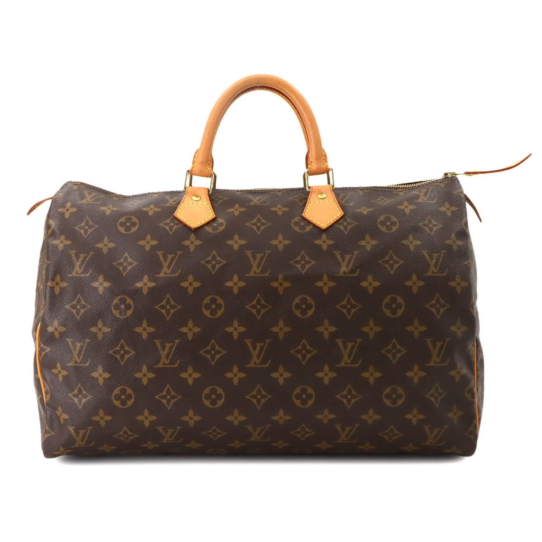 Louis Vuitton Monogram Speedy 40 Handbag, Brown, M41522, Gold Hardware