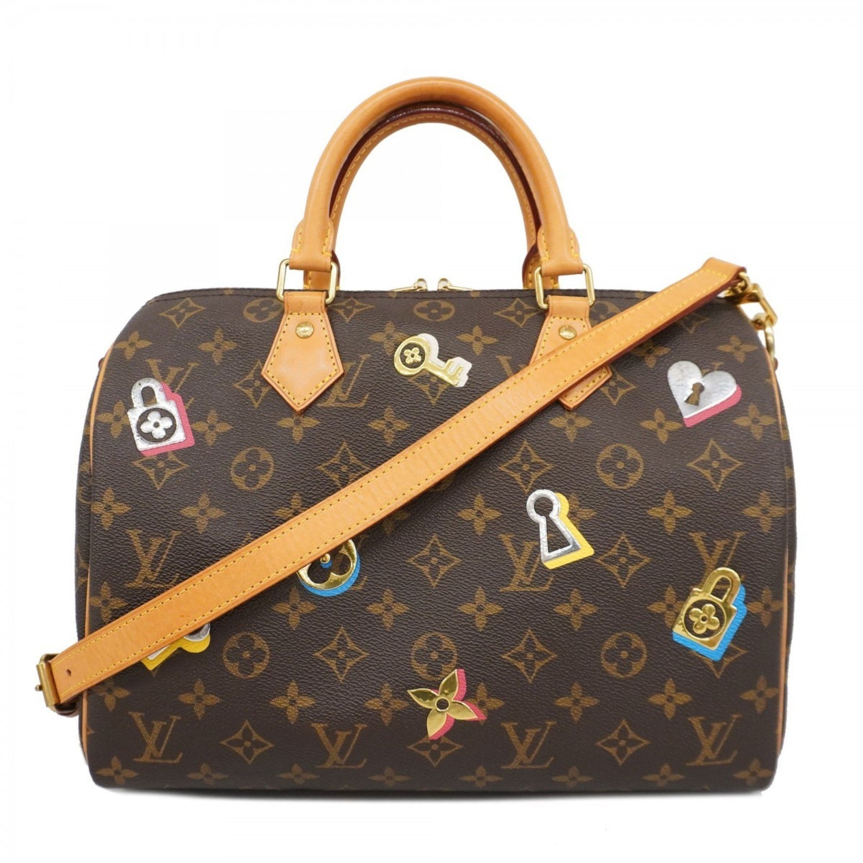 Louis Vuitton Monogram Lovelock Speedy Bandouliere 30 Handbag M44365 Brown Women's