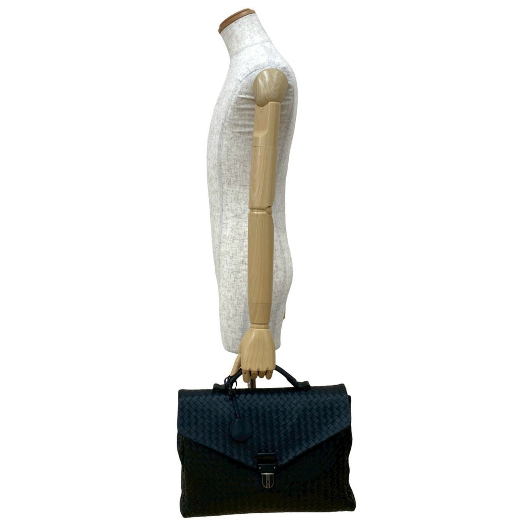 BOTTEGA VENETA Intrecciato Leather Business Briefcase/Document Bag, Size